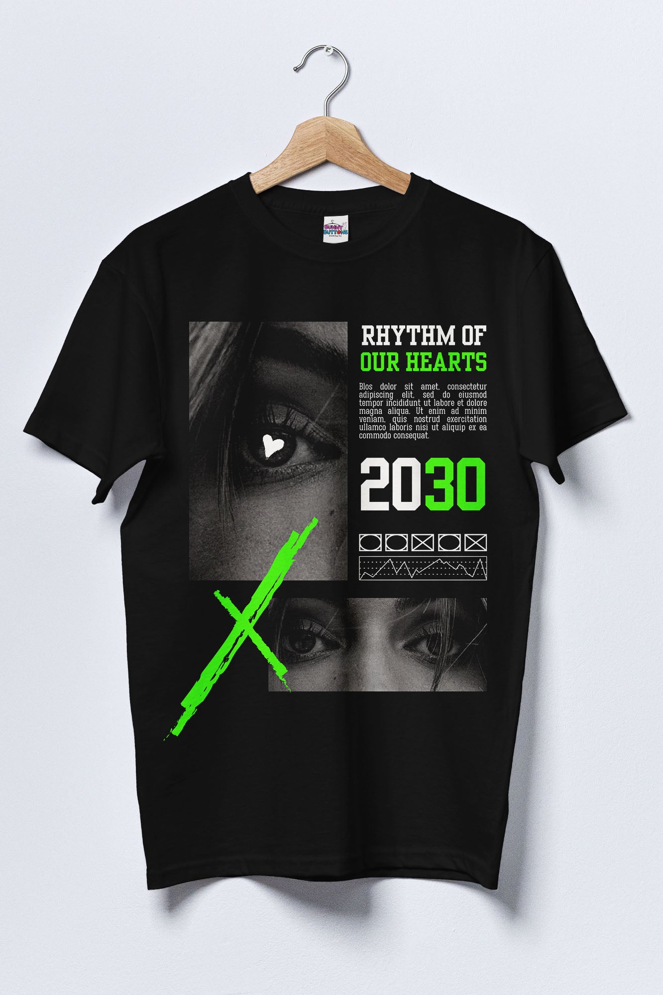 Women Cotton T-Shirt - Rhythm of Hearts