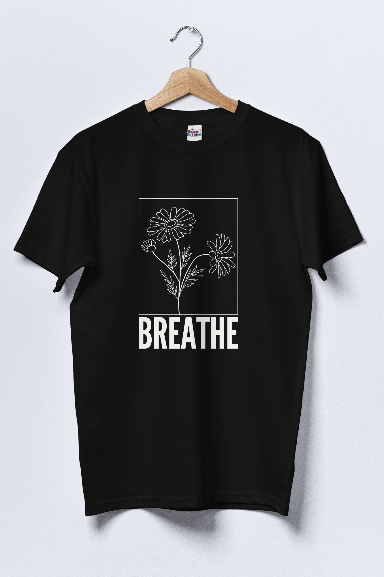 Women Cotton T-Shirt - Breathe elegant Flower