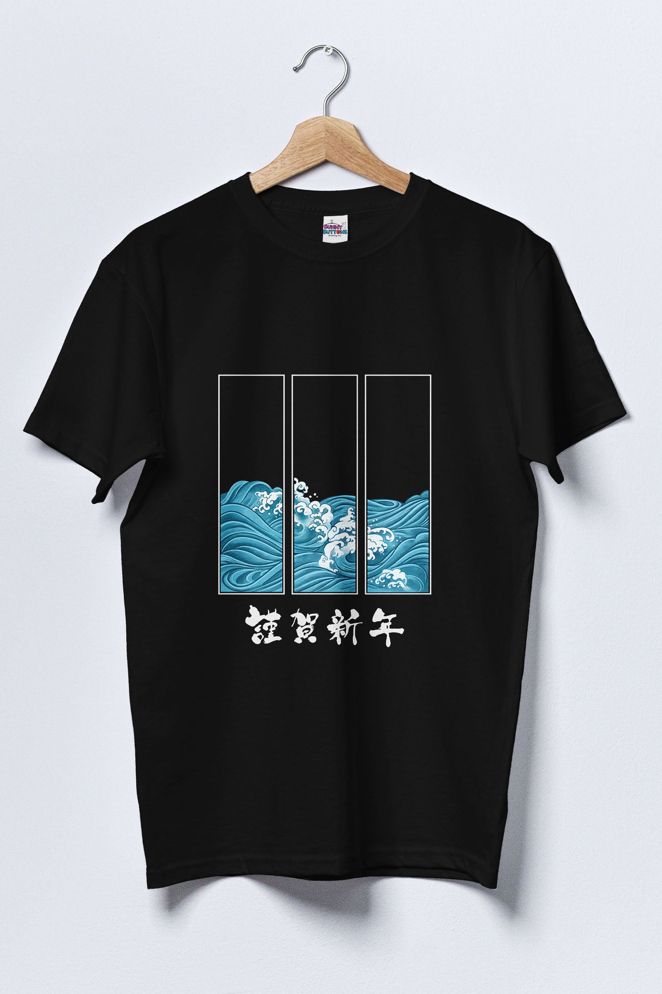 Women Cotton T-Shirt - Japanese Waves