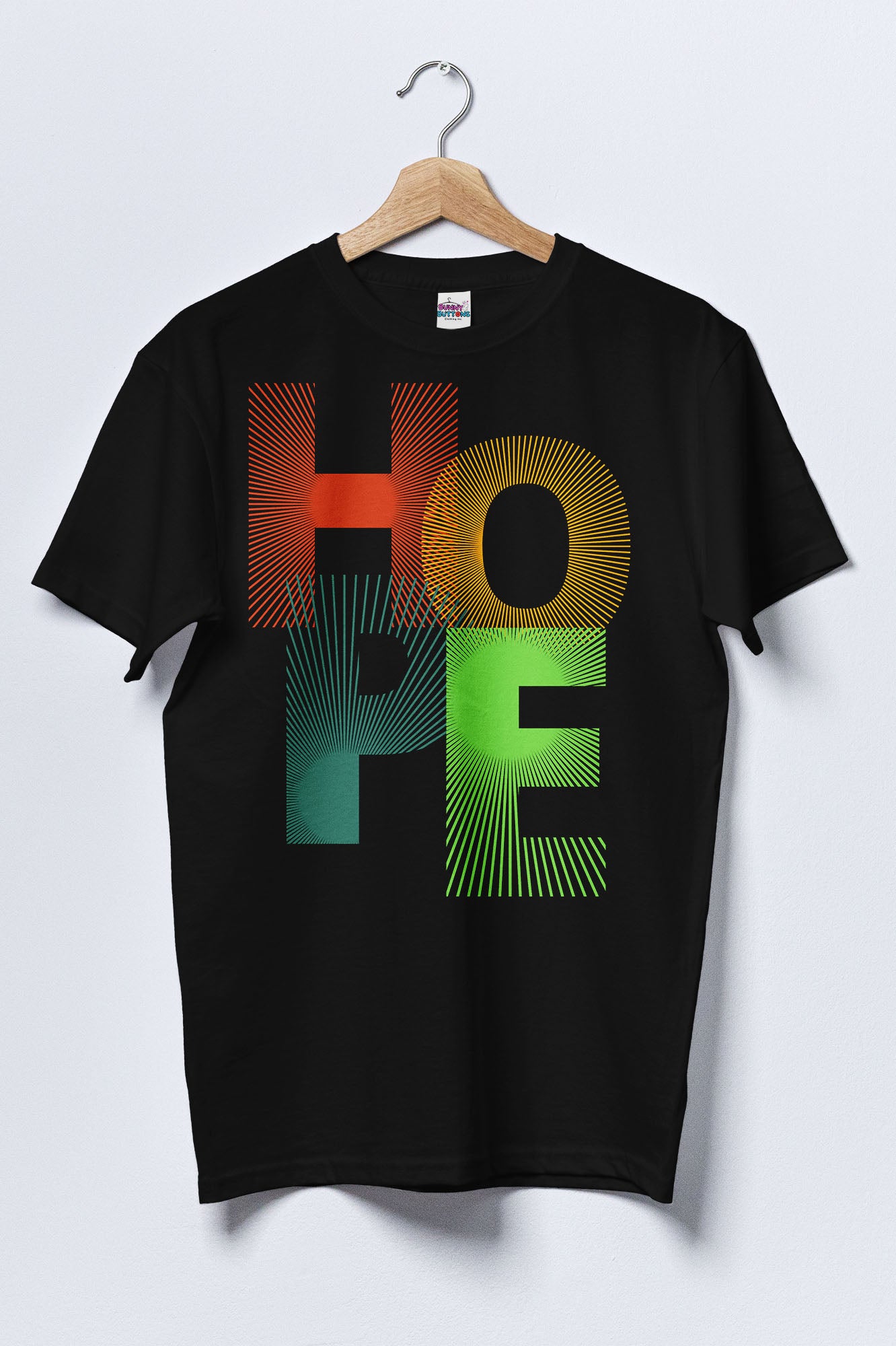 Women Cotton T-Shirt - HOPE Spiral