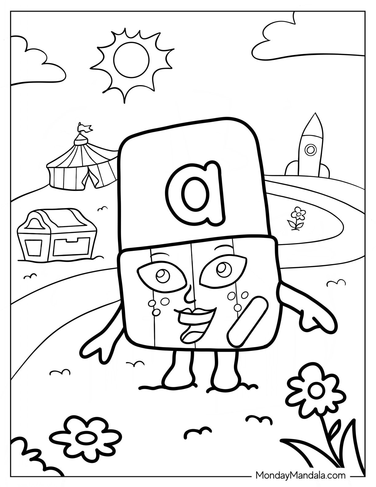 Alphablocks Alphabet Coloring Book | 26 Pages | A5 Size Individual sheets | 6 Months - 6 Years