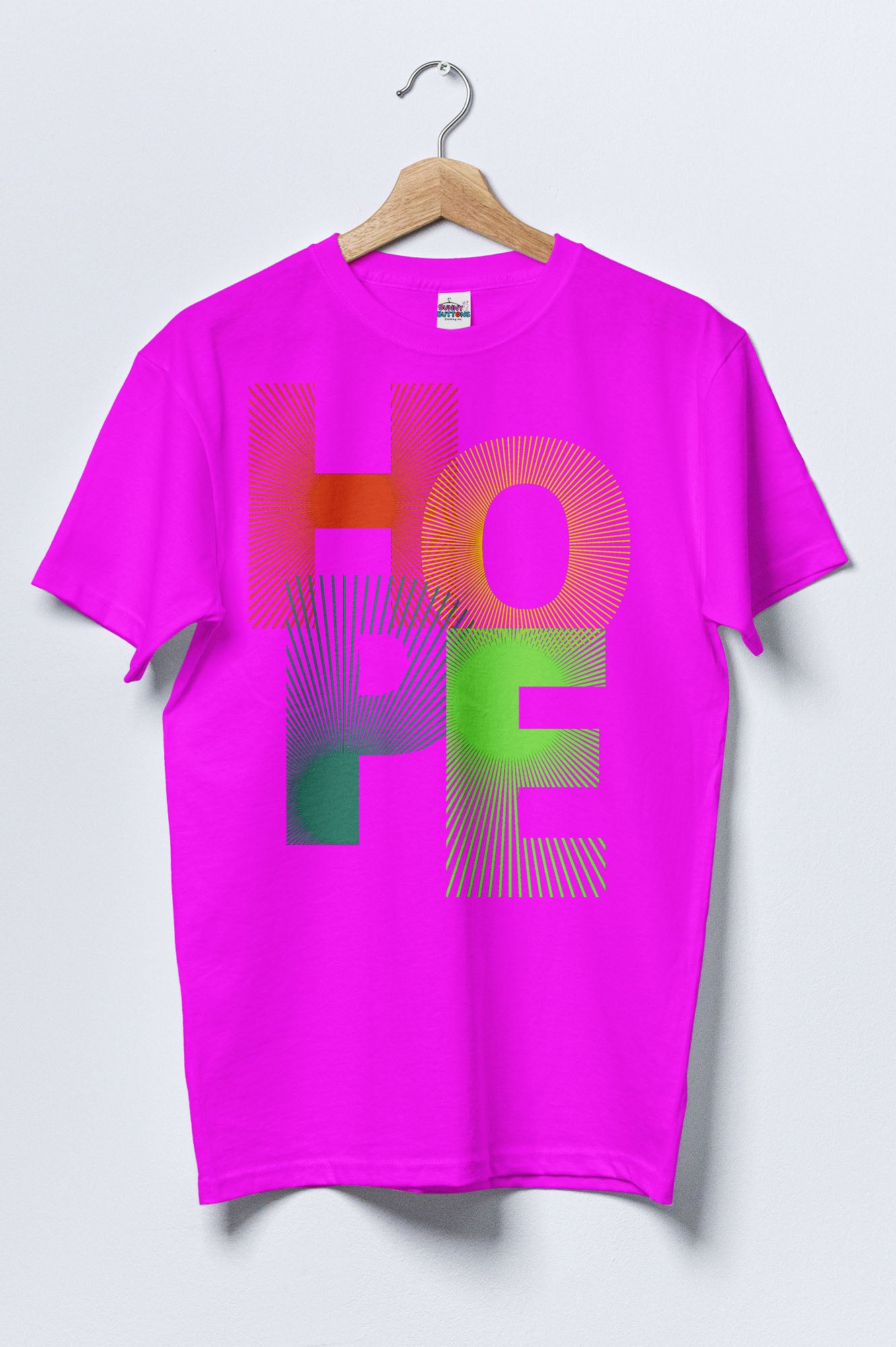 Women Cotton T-Shirt - HOPE Spiral