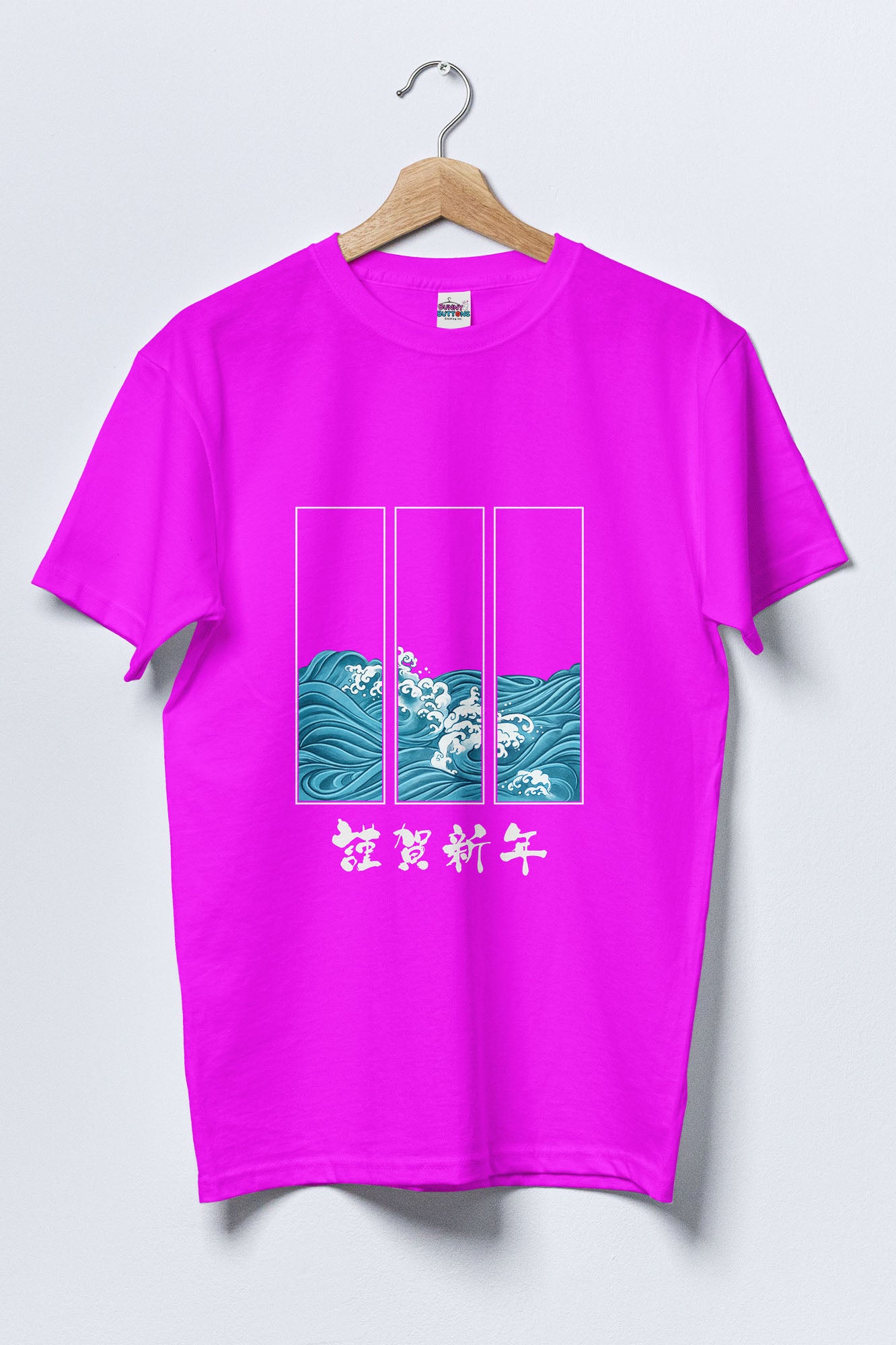 Women Cotton T-Shirt - Japanese Waves