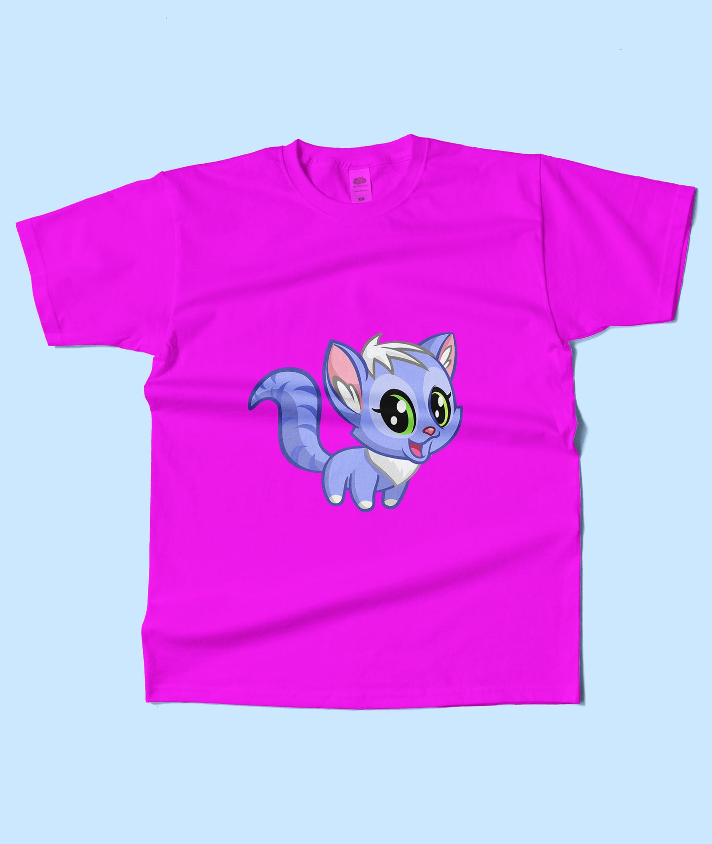 Kids T-Shirt - Blue Cat (Unisex)