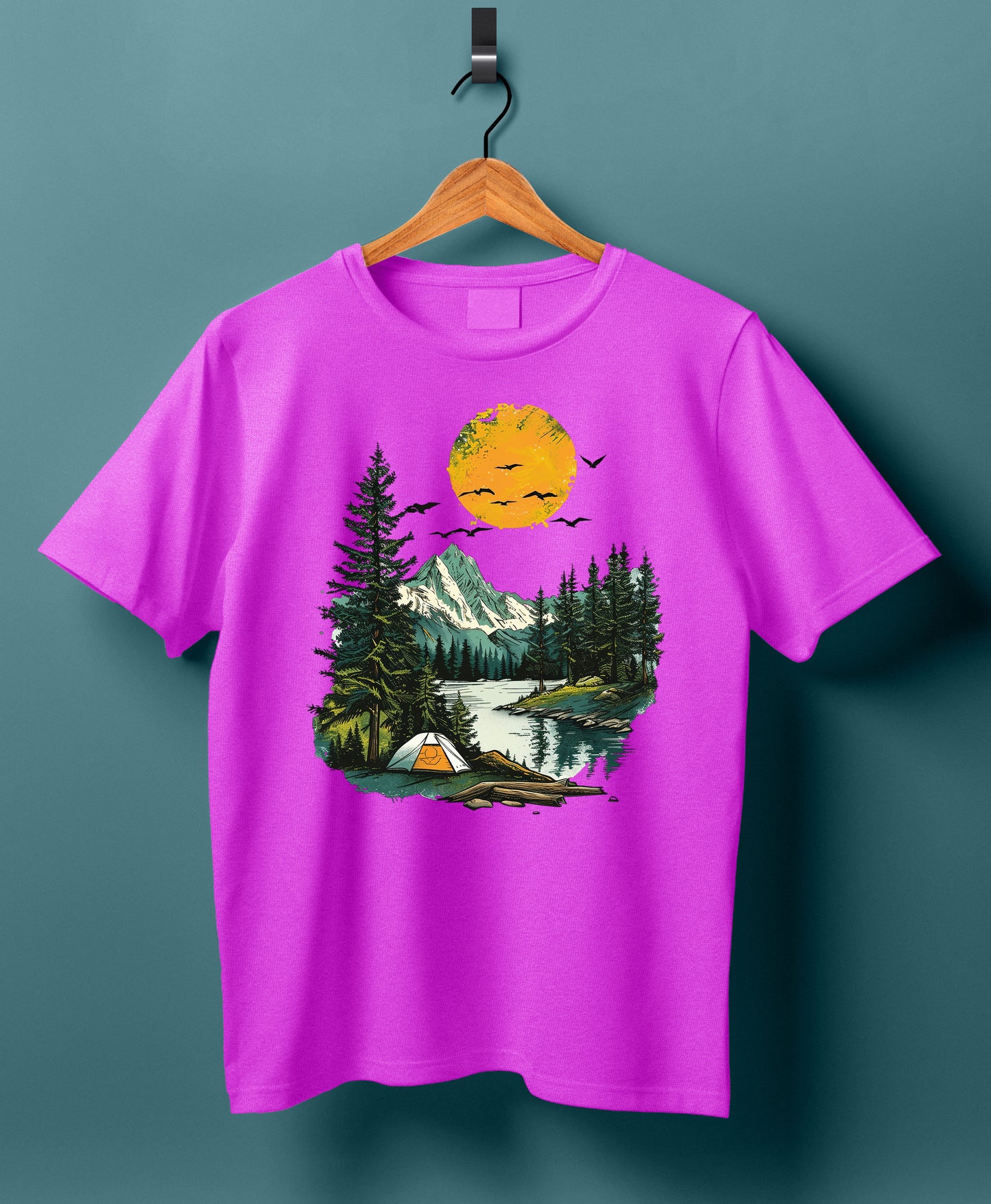 Women Cotton T-Shirt - Camping