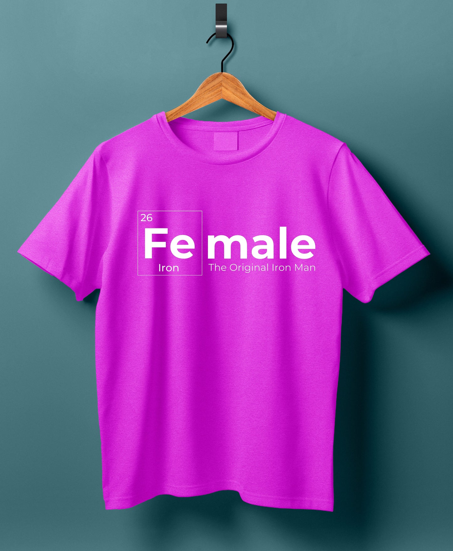 Women Cotton T-Shirt - Fe-Male Iron Man