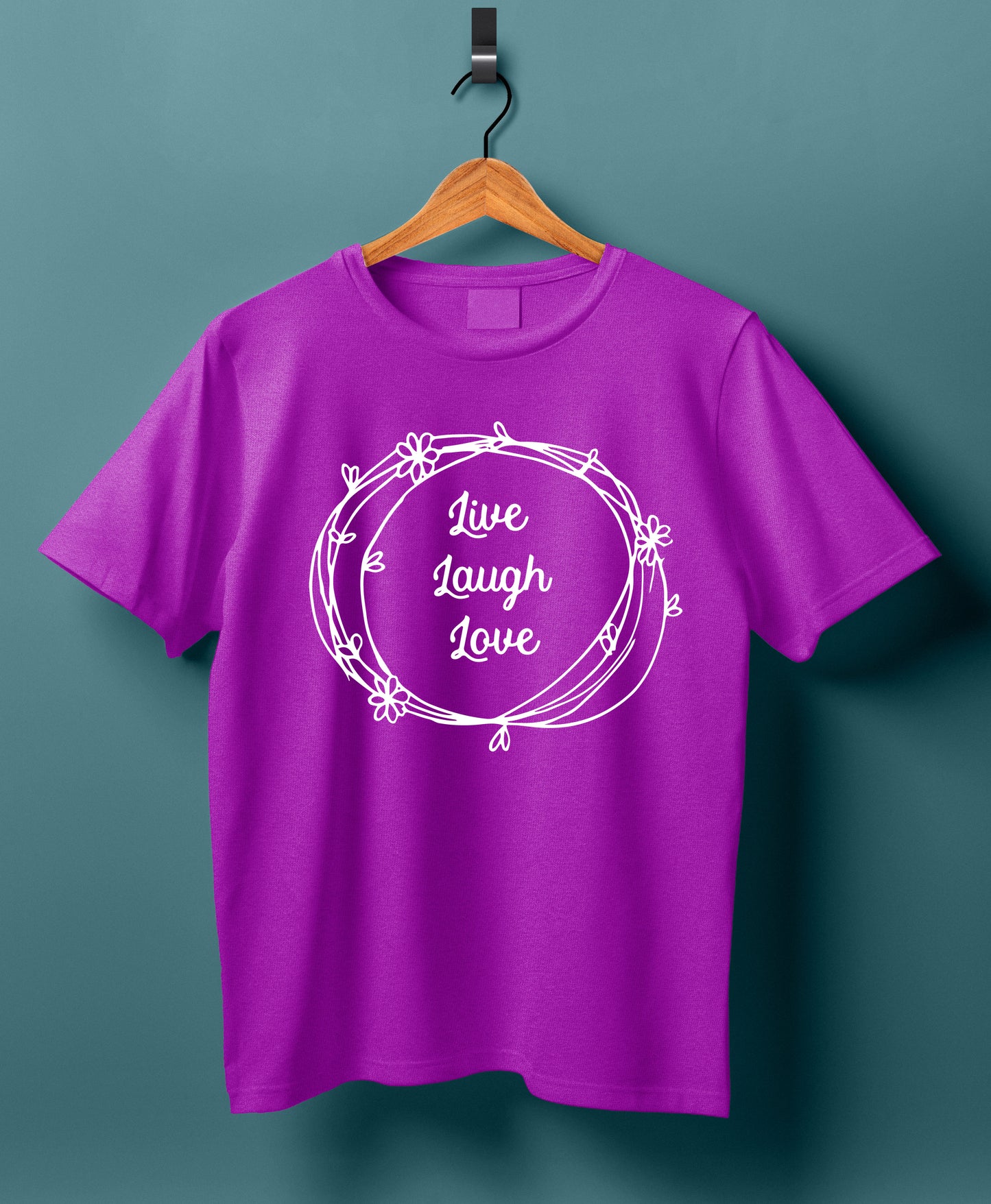 Women Cotton T-Shirt - Live Laugh Love