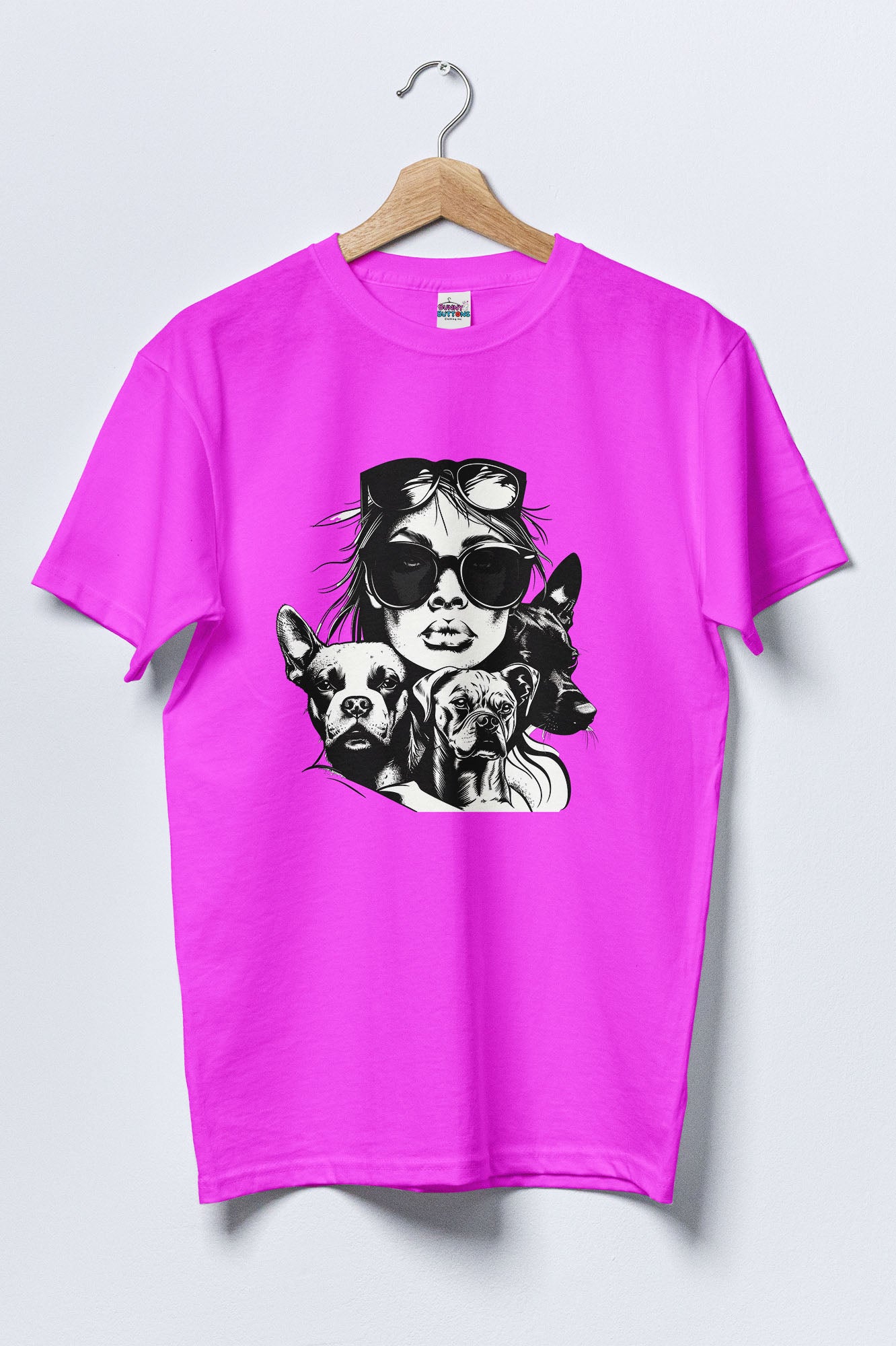 Women Cotton T-Shirt - Dog Mom