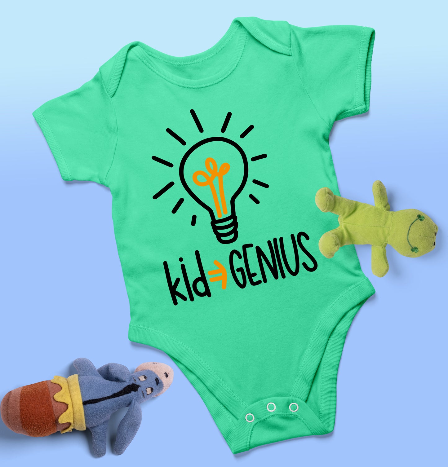 Infant Romper (0-12 months) Unisex - Kid=Genius