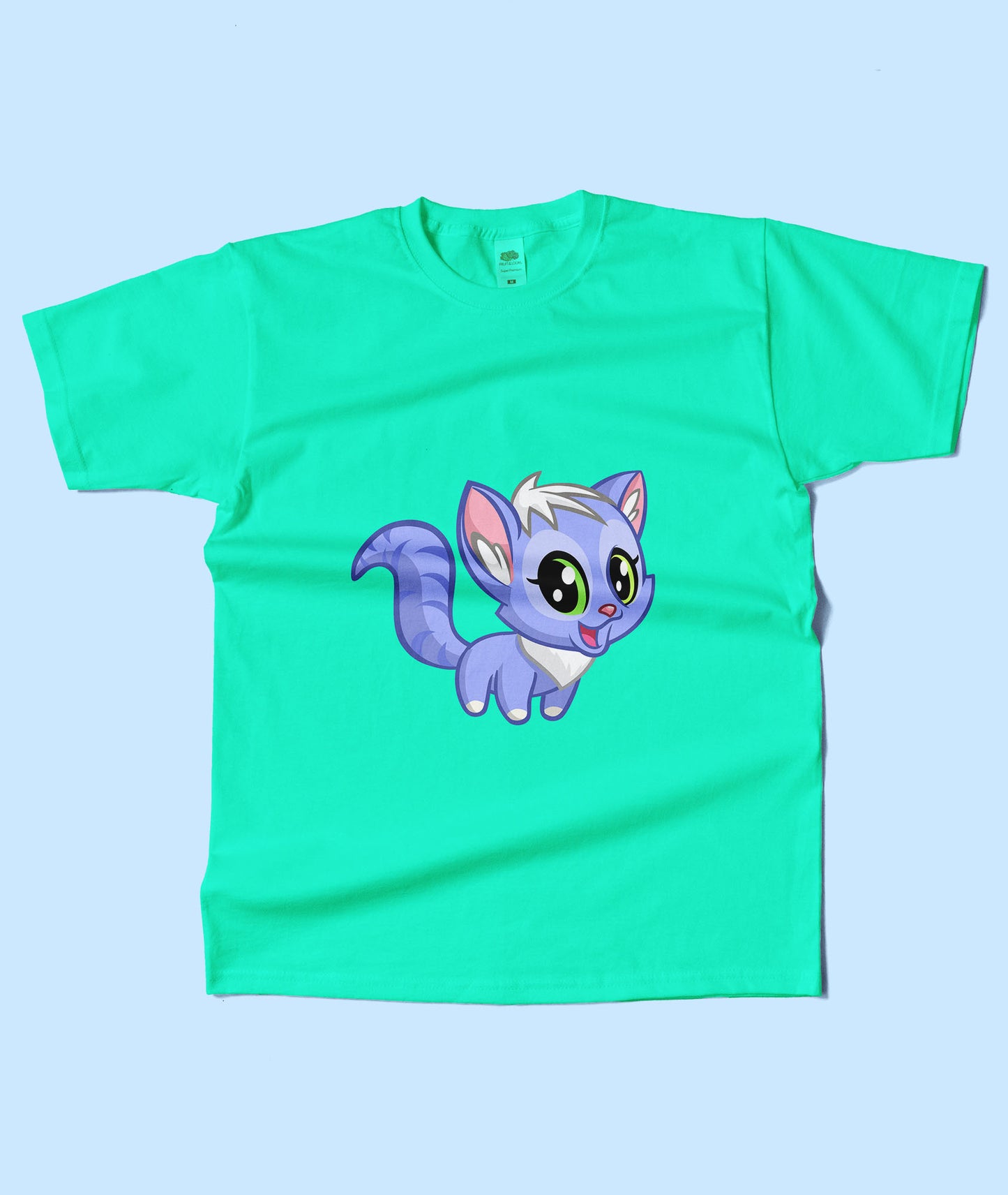 Kids T-Shirt - Blue Cat (Unisex)