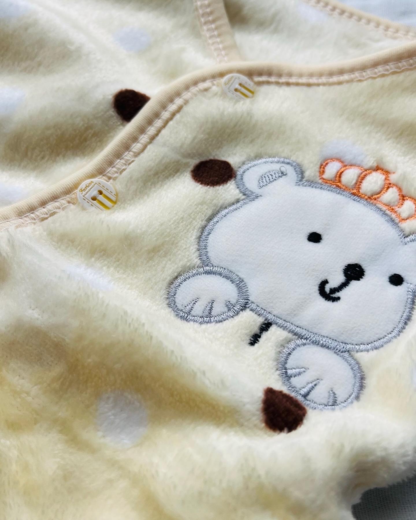 Soft Full Suit | Full Sleeve with Full Pants - Winter Suit | Yellow Polka | 3 Months - 15 Months