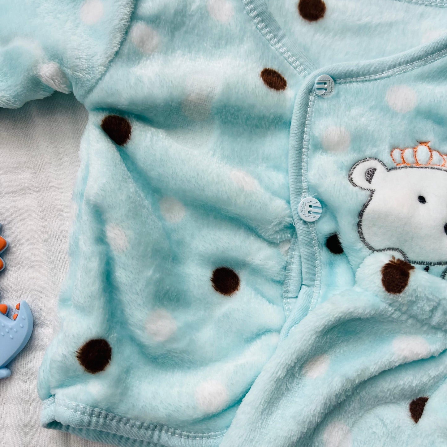 Soft Full Suit | 5 Piece Full Set | Winter Suit | Mint Polka | 3 Months - 15 Months