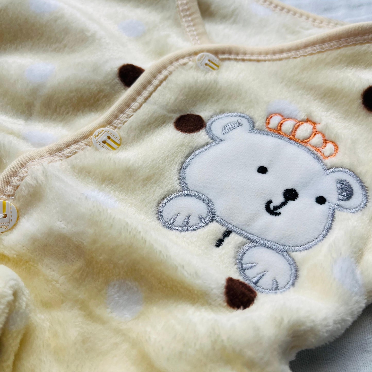 Soft Full Suit | Full Sleeve with Full Pants - Winter Suit | Yellow Polka | 3 Months - 15 Months