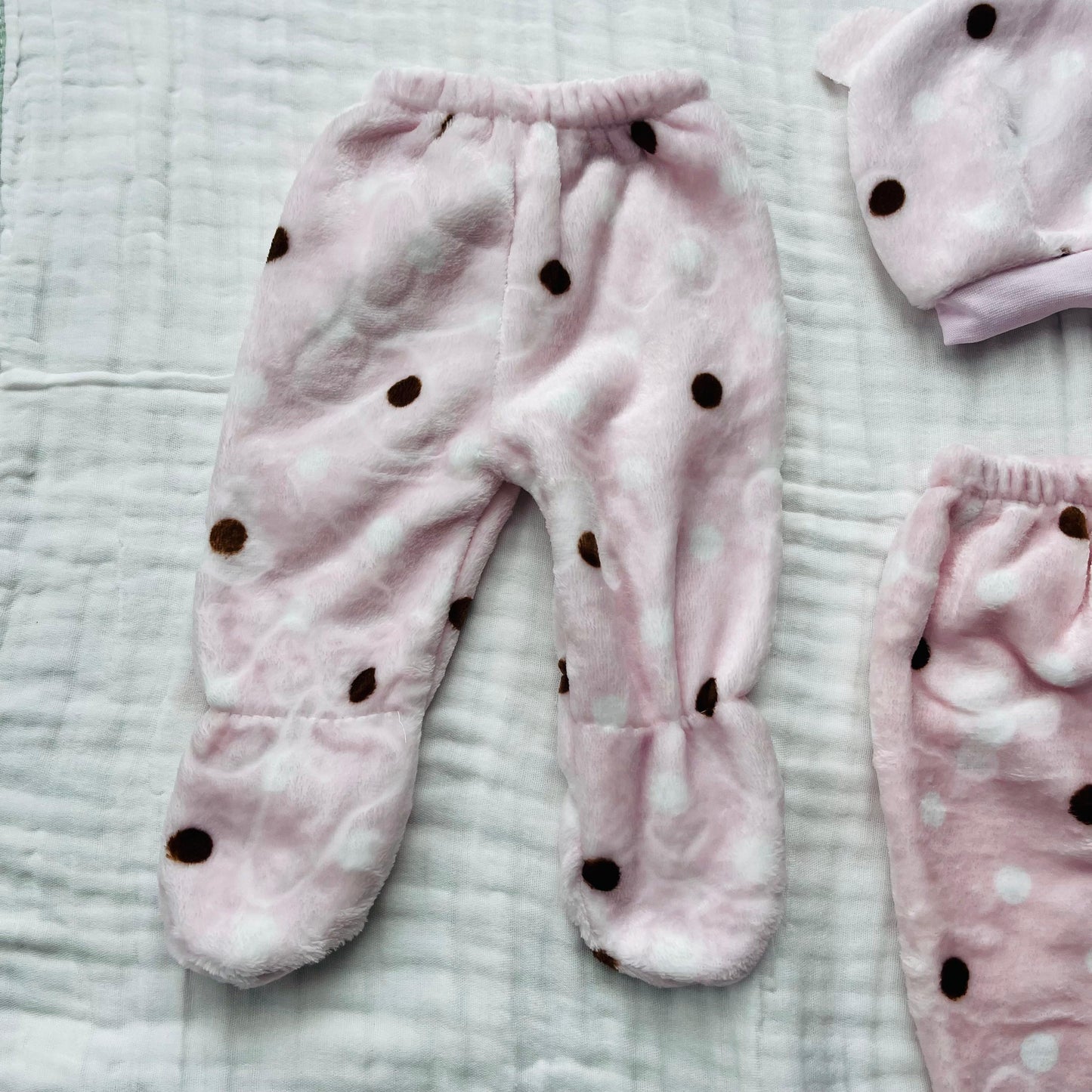 Soft Full Suit | 5 Piece Full Set | Winter Suit | Pink Polka | 3 Months - 15 Months