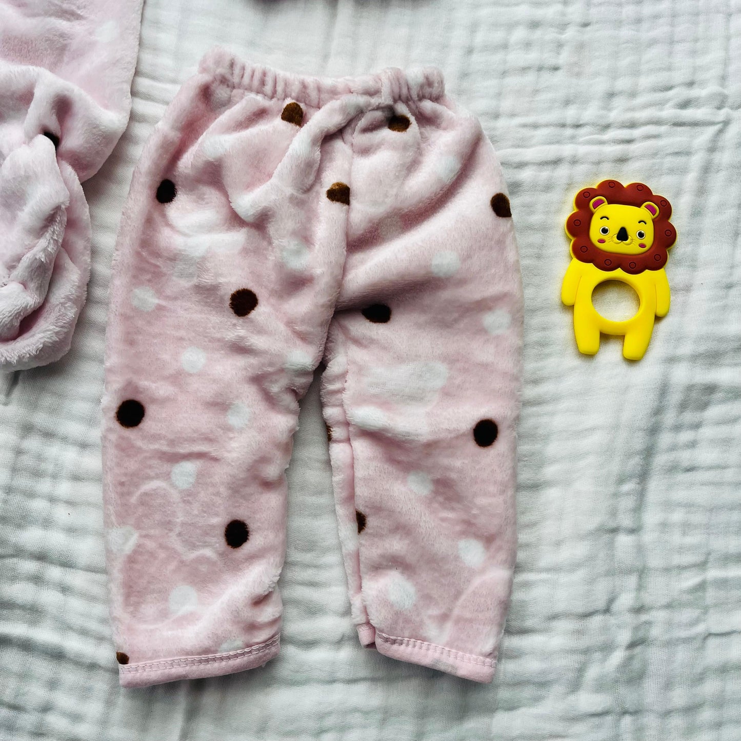 Soft Full Suit | 5 Piece Full Set | Winter Suit | Pink Polka | 3 Months - 15 Months