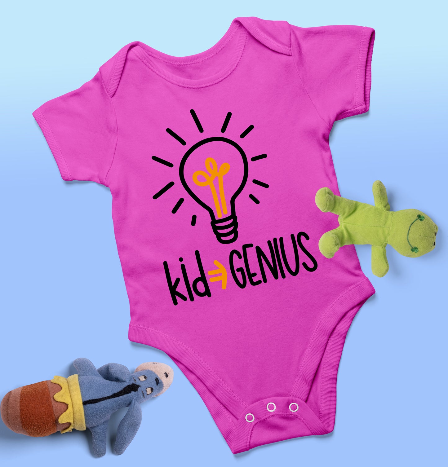 Infant Romper (0-12 months) Unisex - Kid=Genius