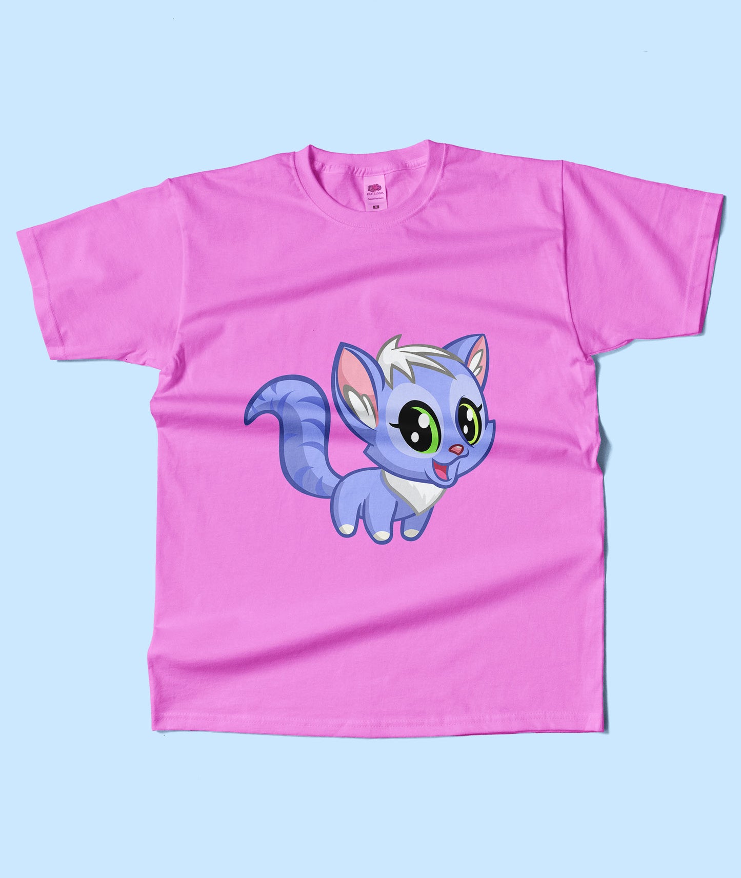 Kids T-Shirt - Blue Cat (Unisex)
