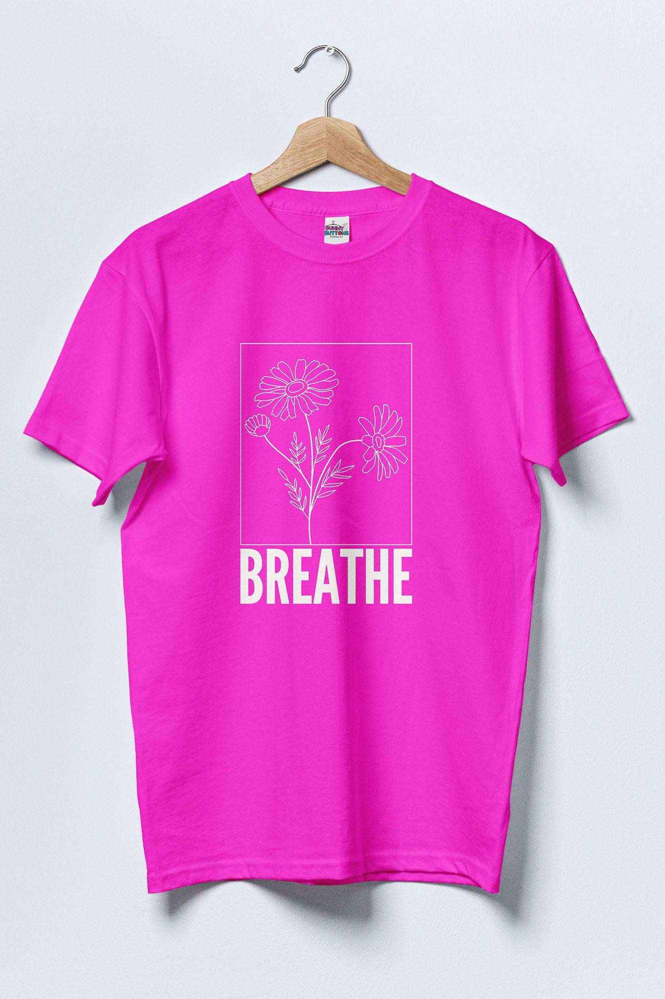 Women Cotton T-Shirt - Breathe elegant Flower