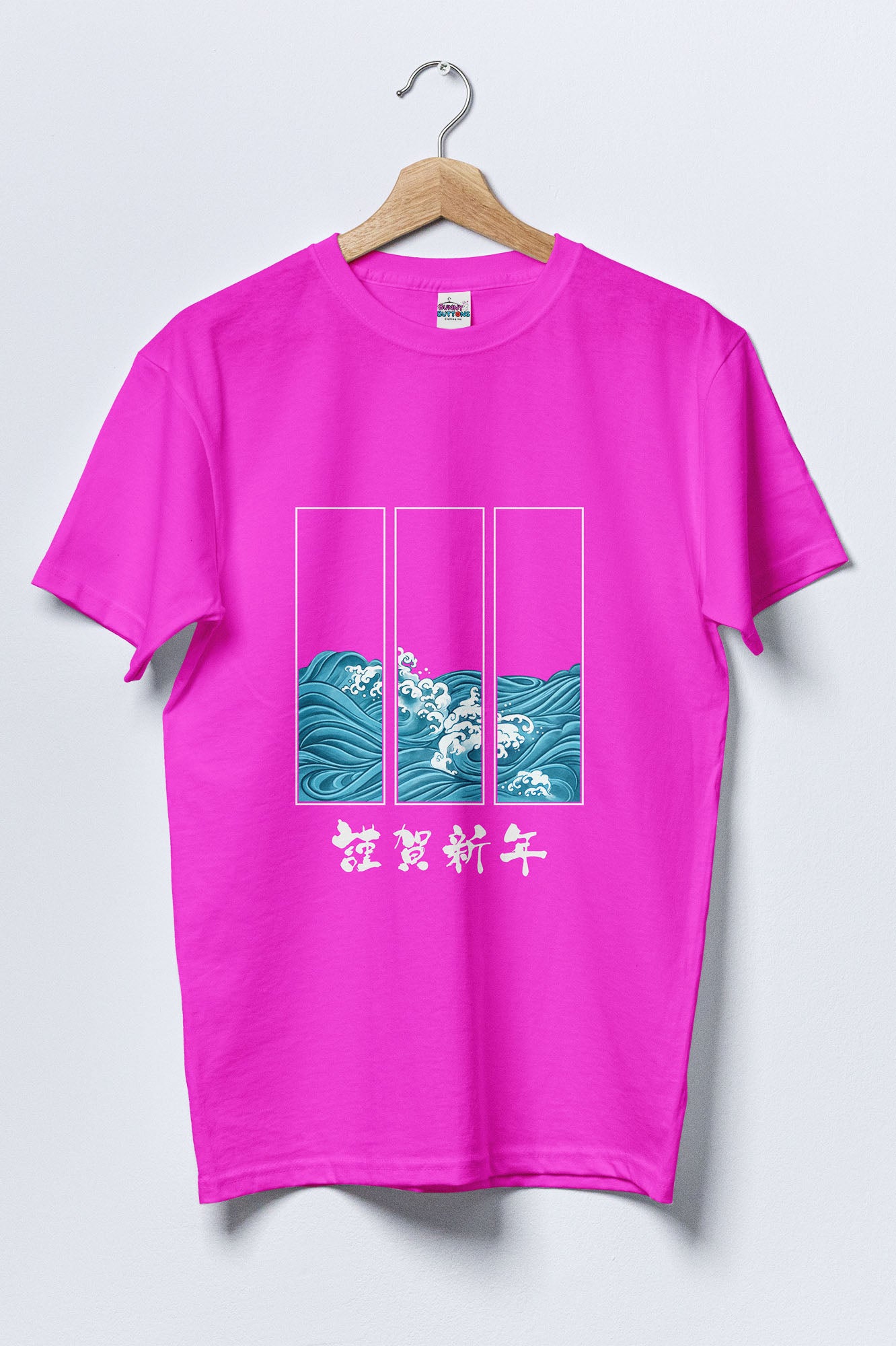 Women Cotton T-Shirt - Japanese Waves