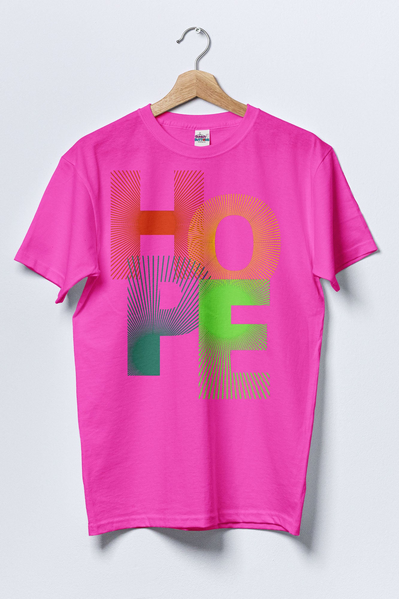 Women Cotton T-Shirt - HOPE Spiral