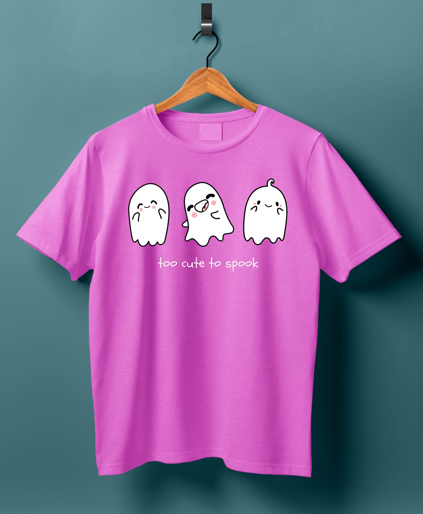 Women Cotton T-Shirt - Too cute to Spook