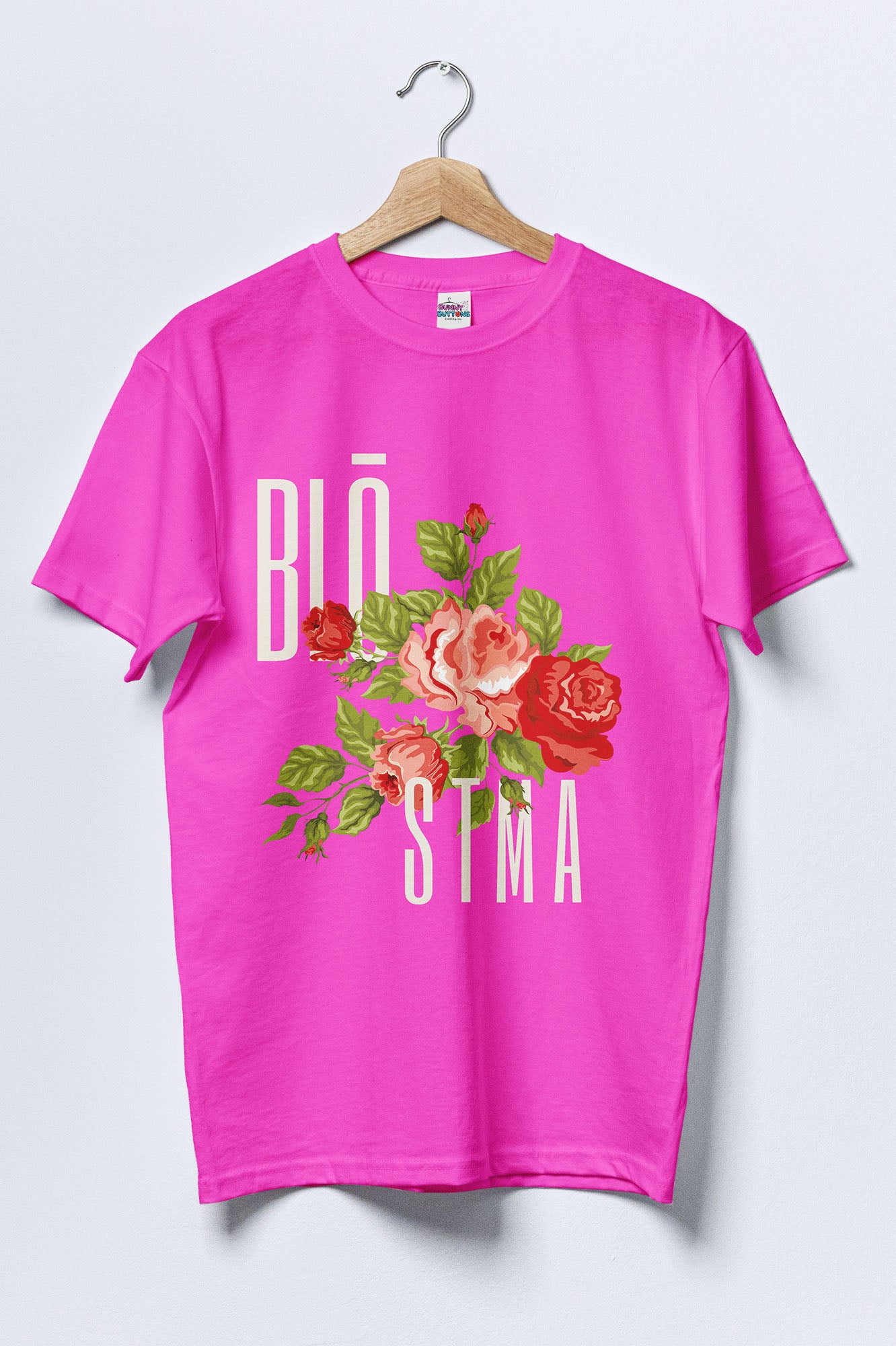 Women Cotton T-Shirt - Blostma Flower