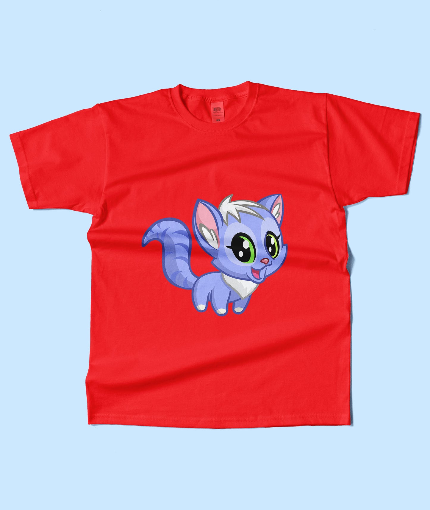 Kids T-Shirt - Blue Cat (Unisex)