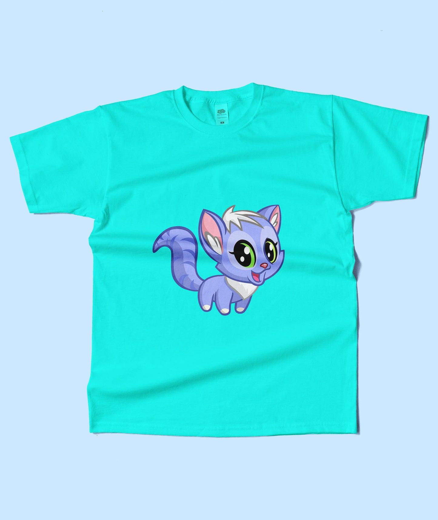Kids T-Shirt - Blue Cat (Unisex)