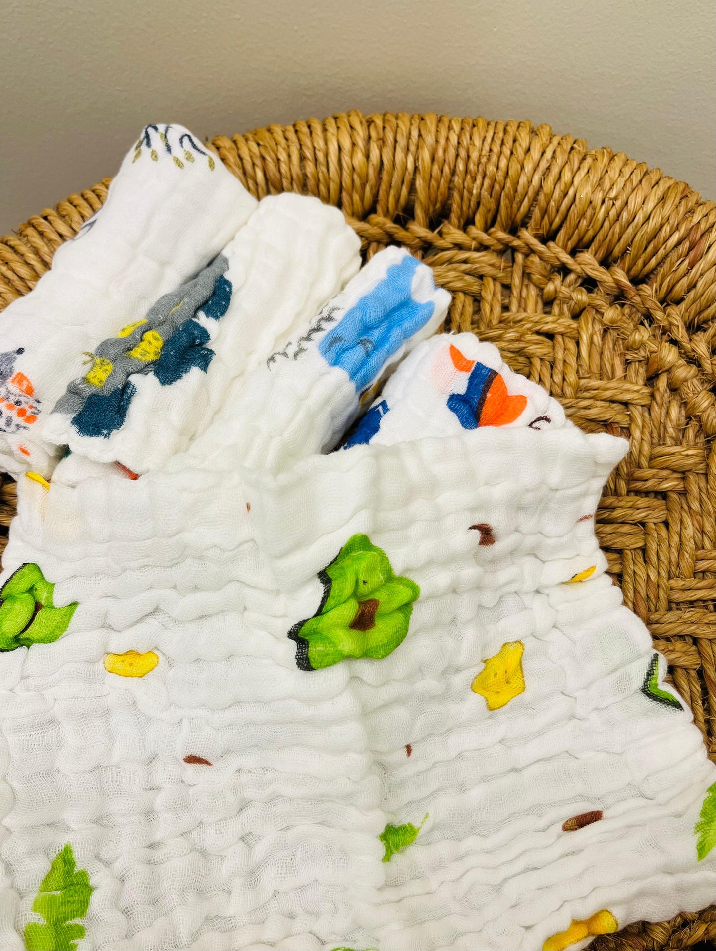 Organic Muslin Cotton Baby Nappy/Burp Cloth (Set of 3) Multi-Layered