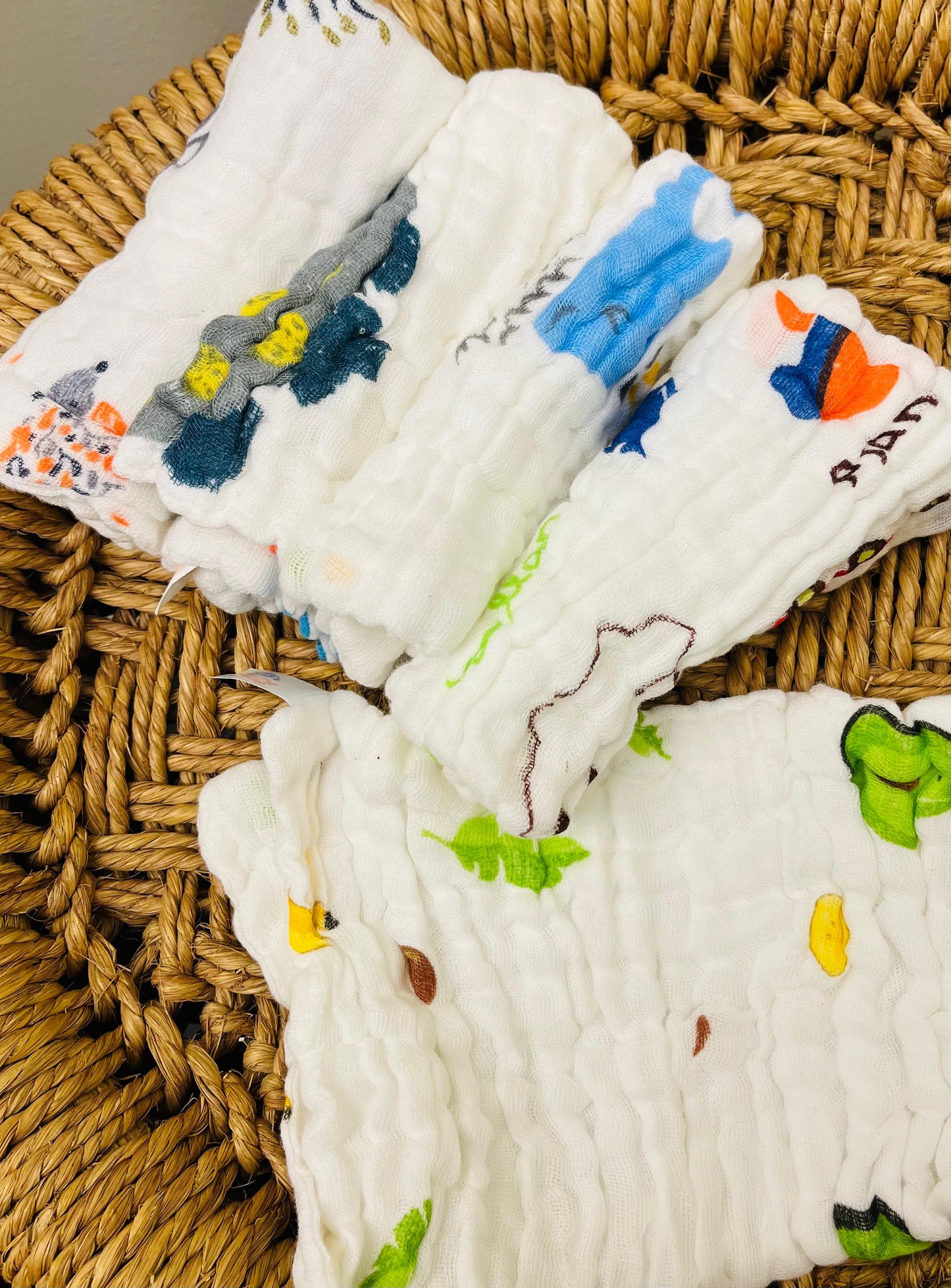 Organic Muslin Cotton Baby Nappy/Burp Cloth (Set of 3) Multi-Layered