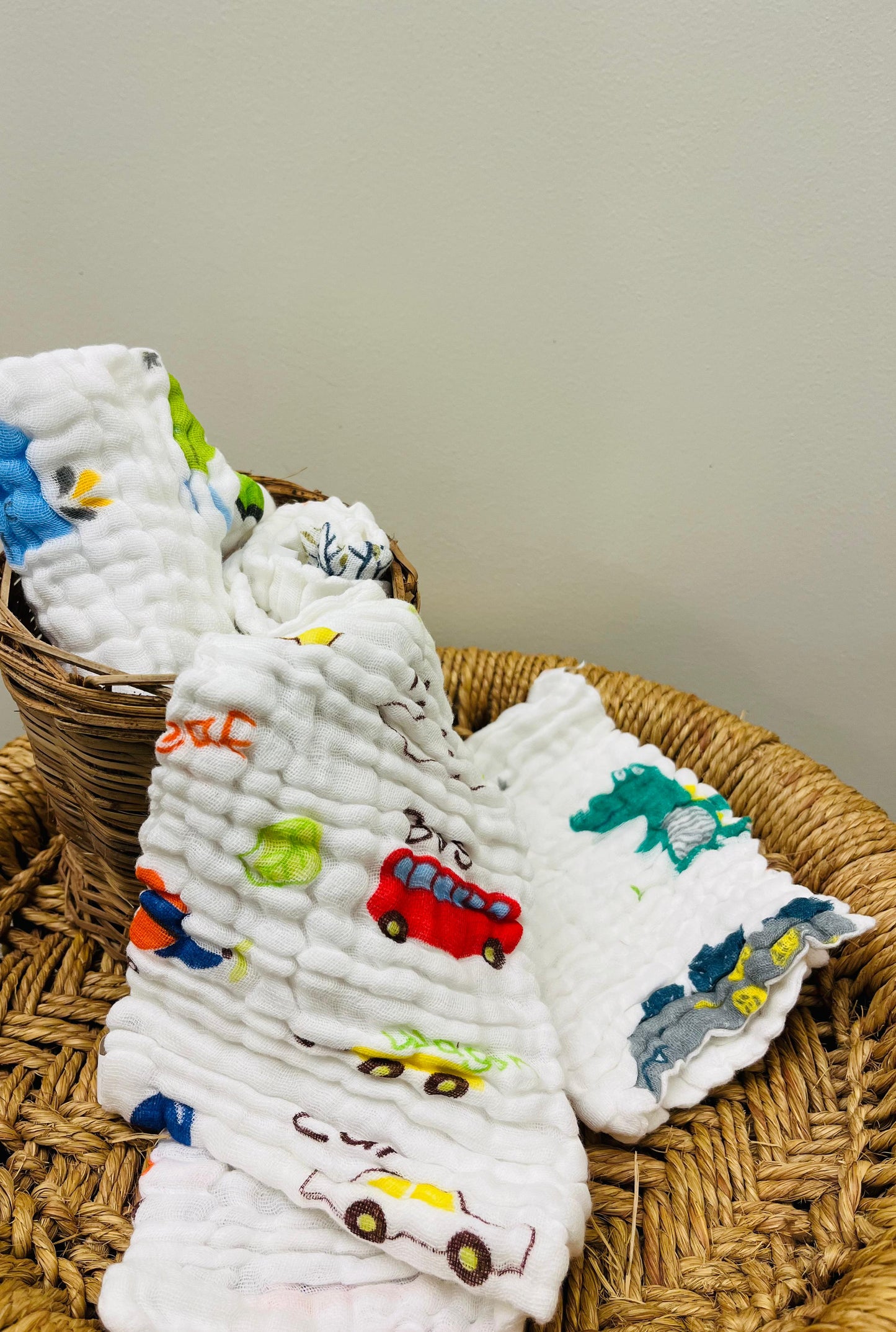 Organic Muslin Cotton Baby Nappy/Burp Cloth (Set of 3) Multi-Layered