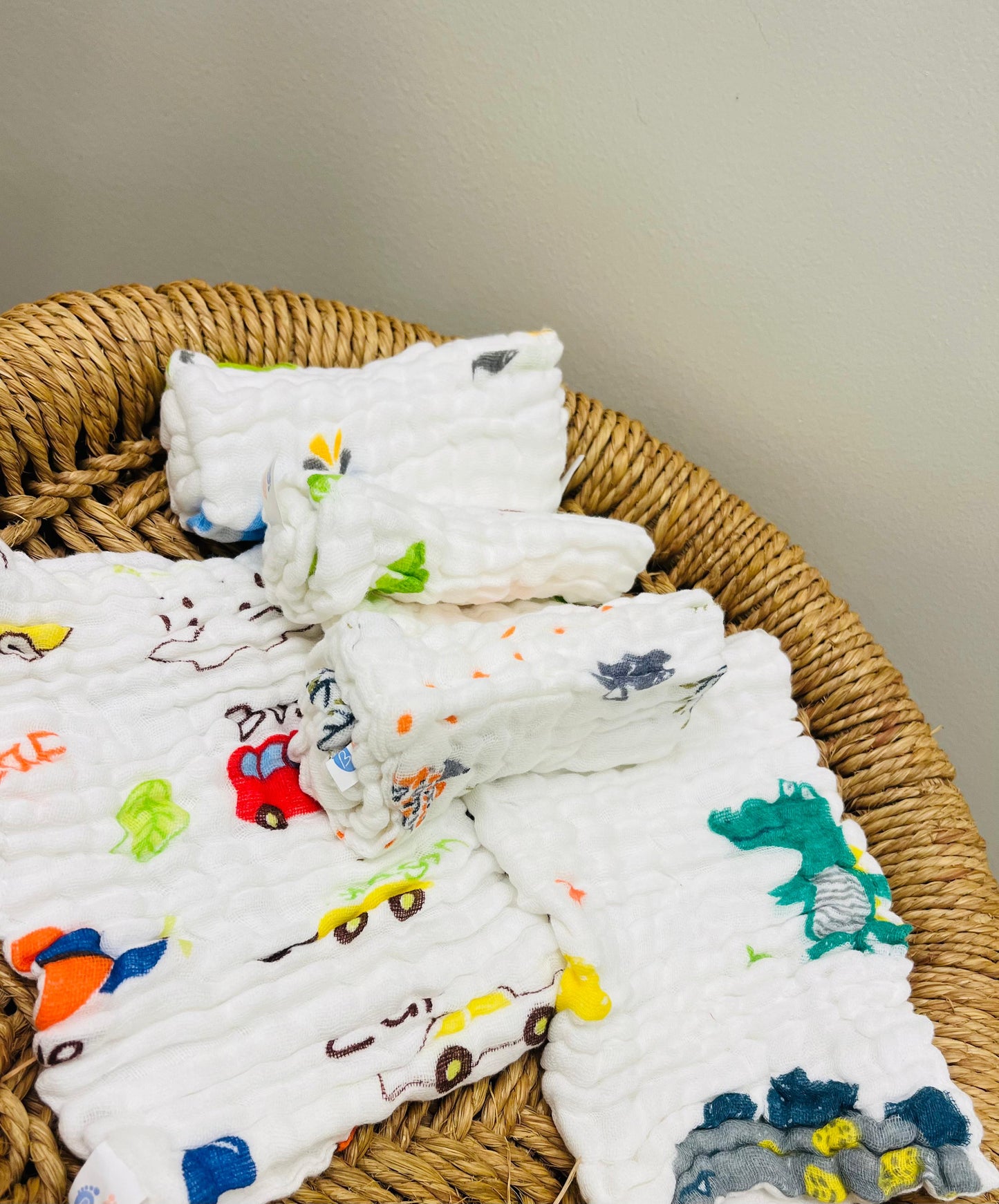 Organic Muslin Cotton Baby Nappy/Burp Cloth (Set of 3) Multi-Layered