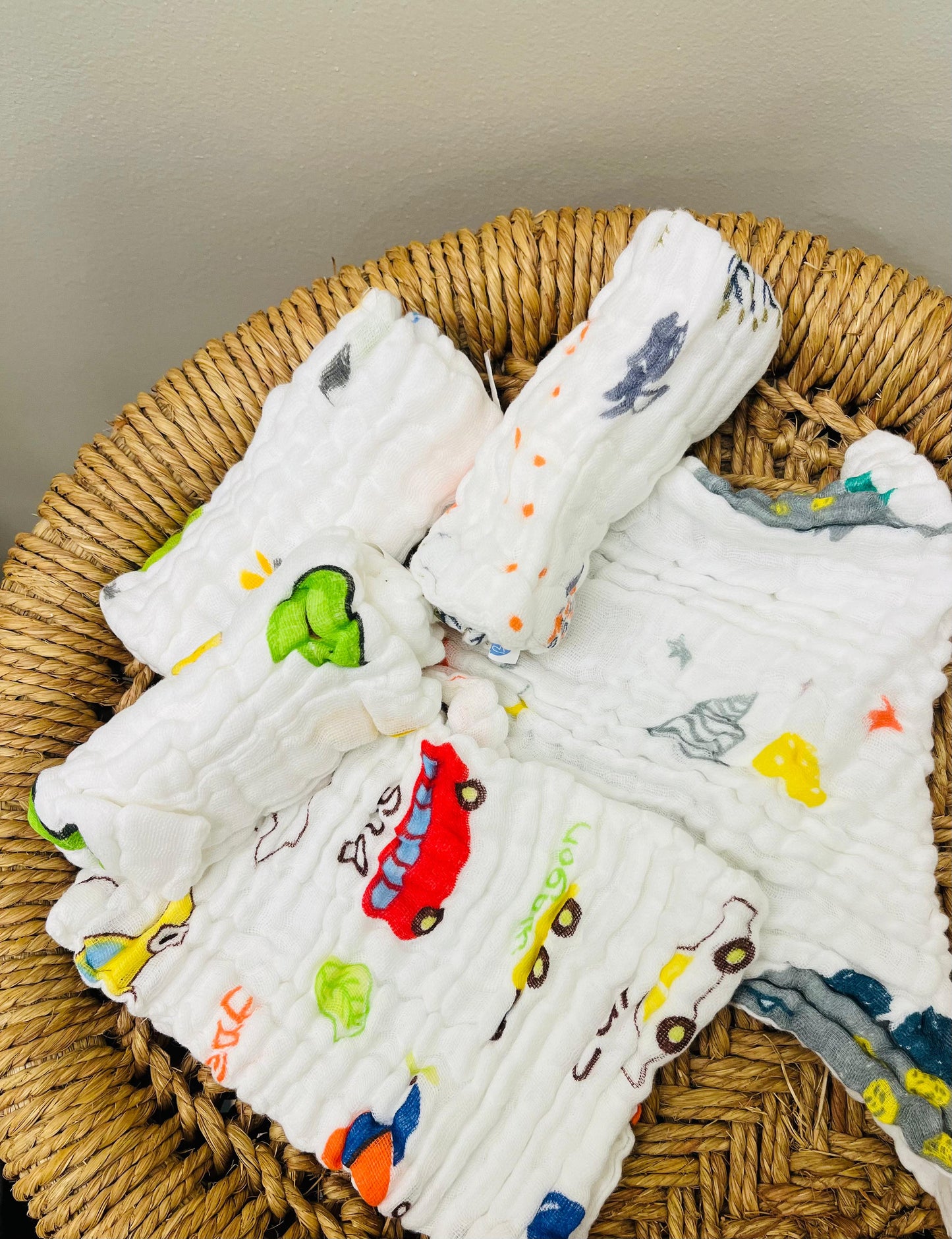 Organic Muslin Cotton Baby Nappy/Burp Cloth (Set of 3) Multi-Layered
