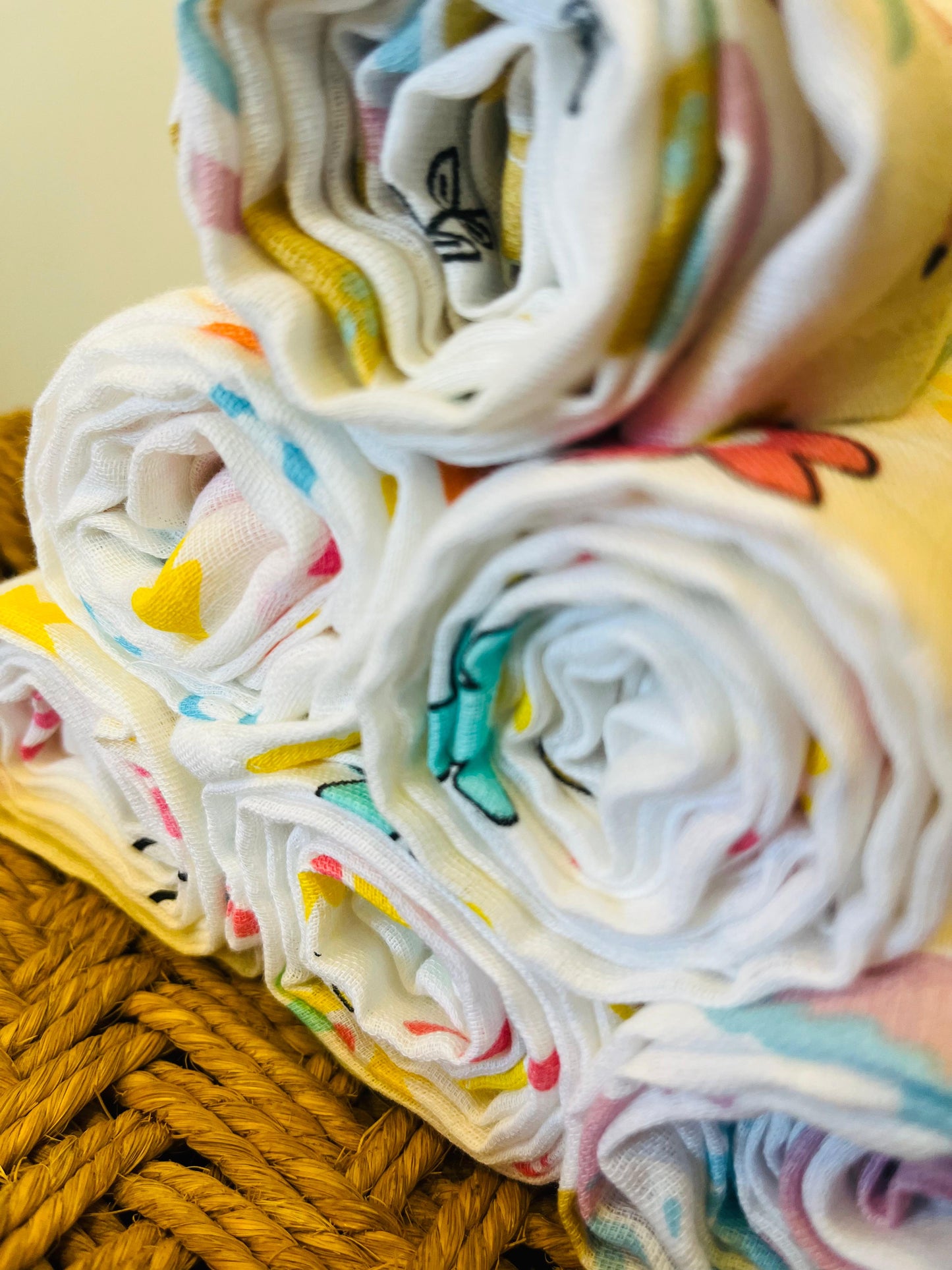 Organic Muslin Cotton Baby Towel | Set of 3 | Daisy Combo - 90 x 45 Cms