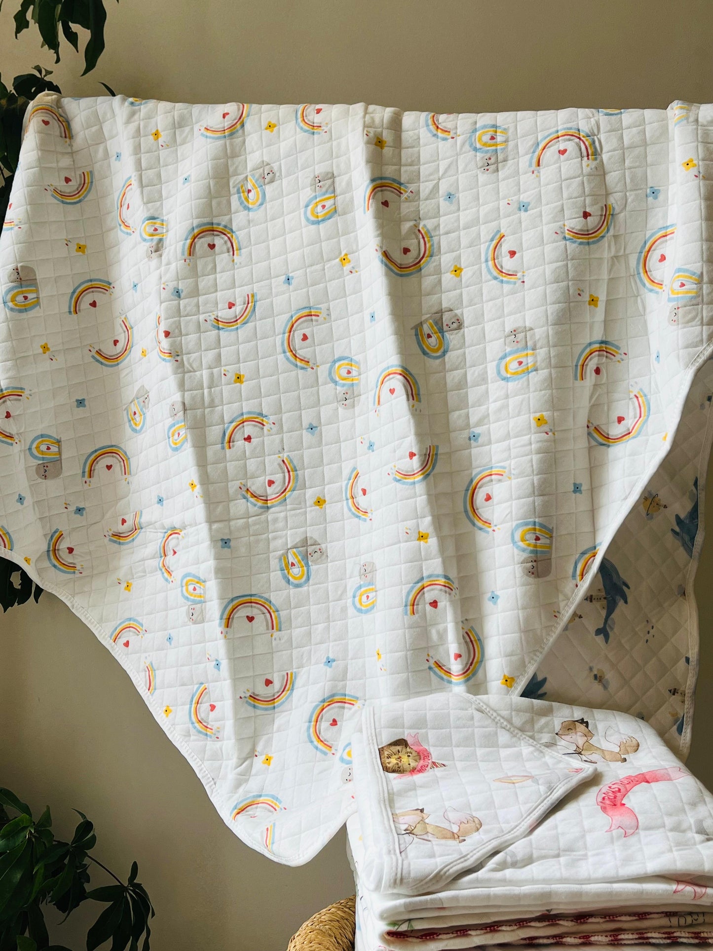 Eco - Muslin Cotton Hooded Blanket cum Towel | Dino Baby | (0 Months to 30 Months)