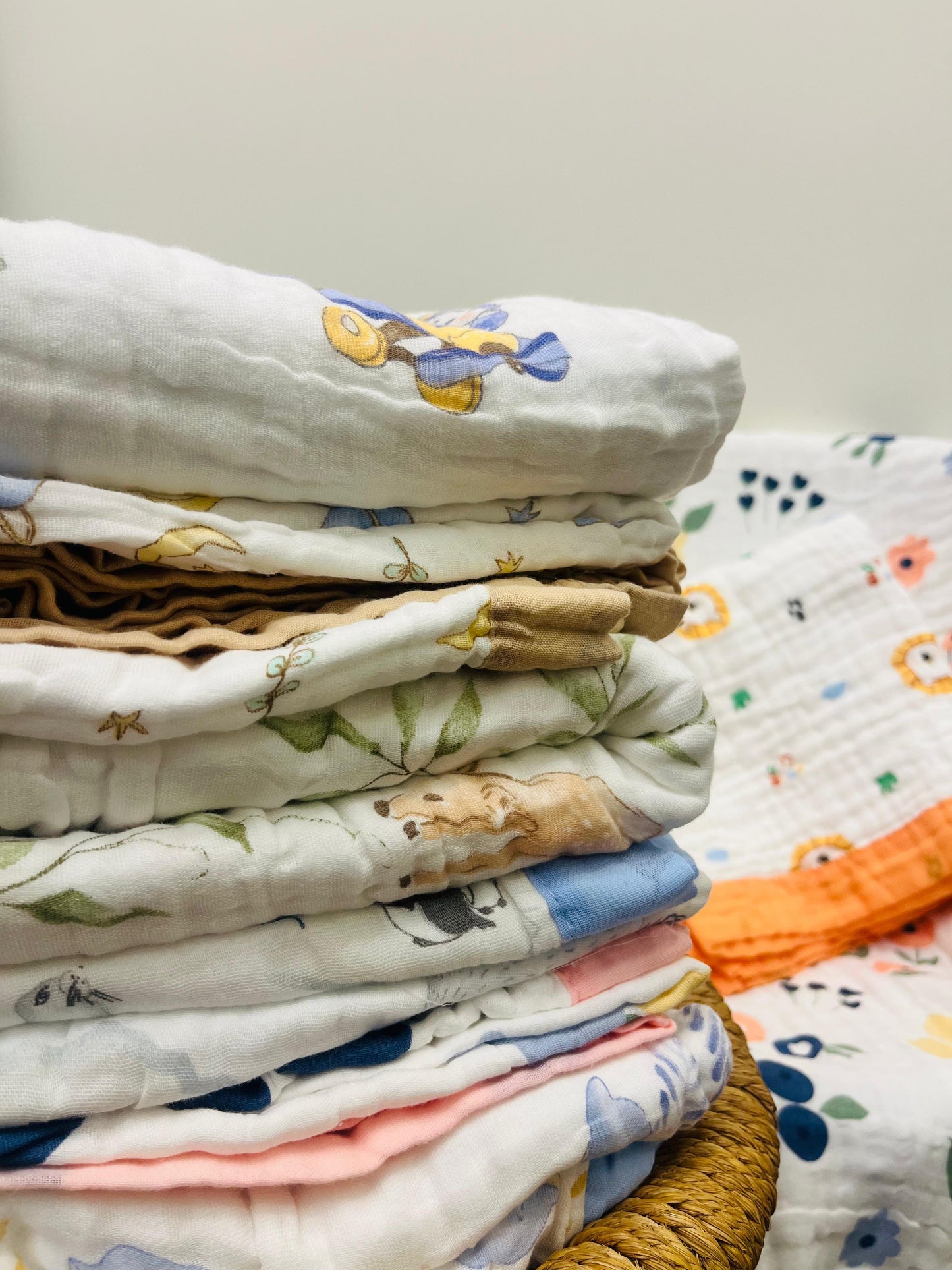 Baby Blanket | Organic Muslin Cotton - 6 -Layered | Baby Bear