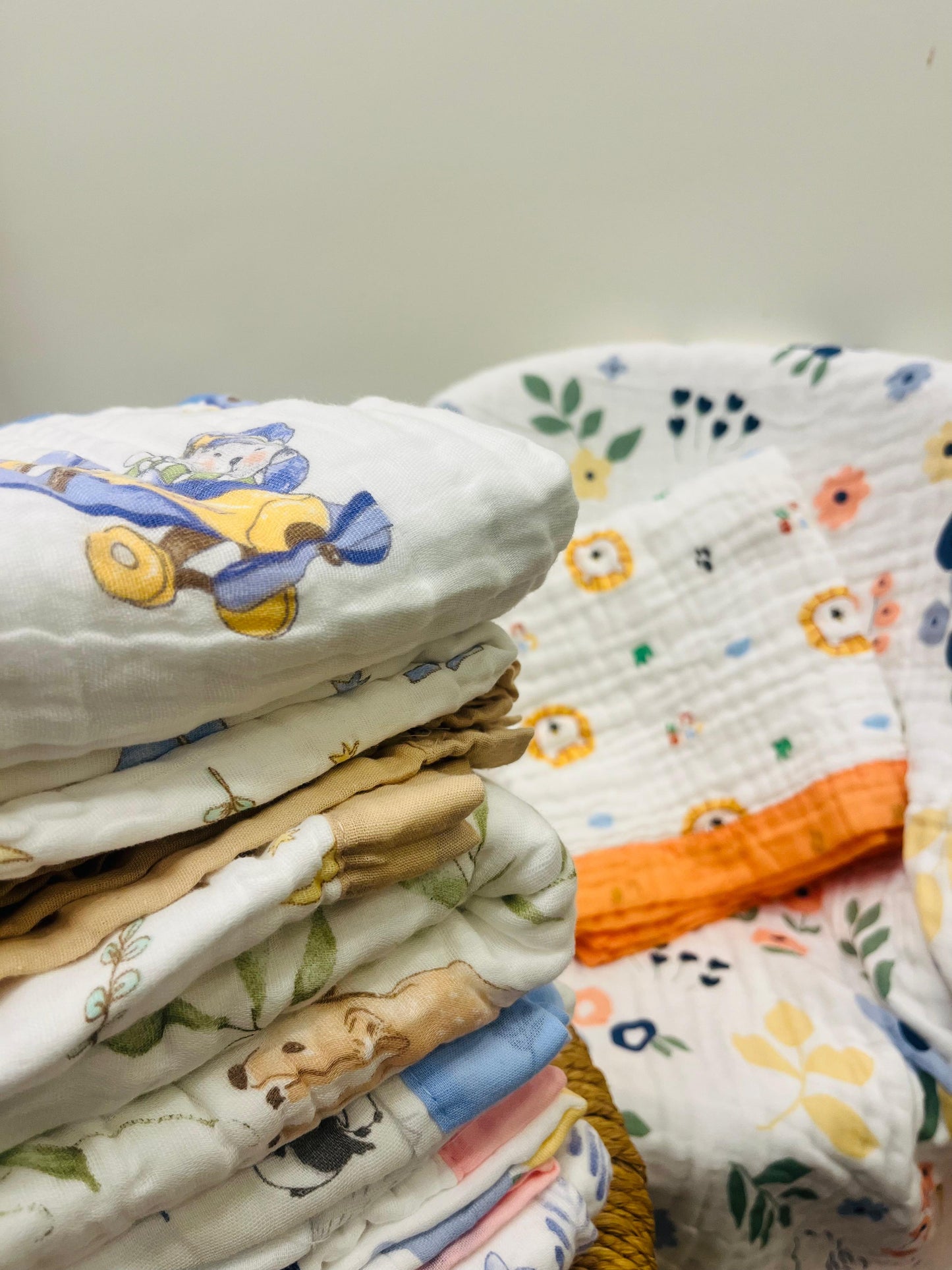 Baby Blanket | Organic Muslin Cotton - 6 -Layered | Baby Bear