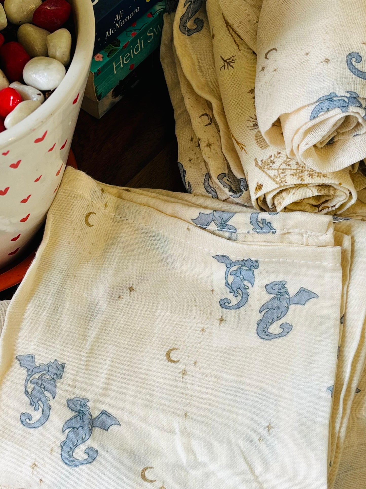 Organic Muslin Cotton Baby Towel | Three Design Combo - Set of 2