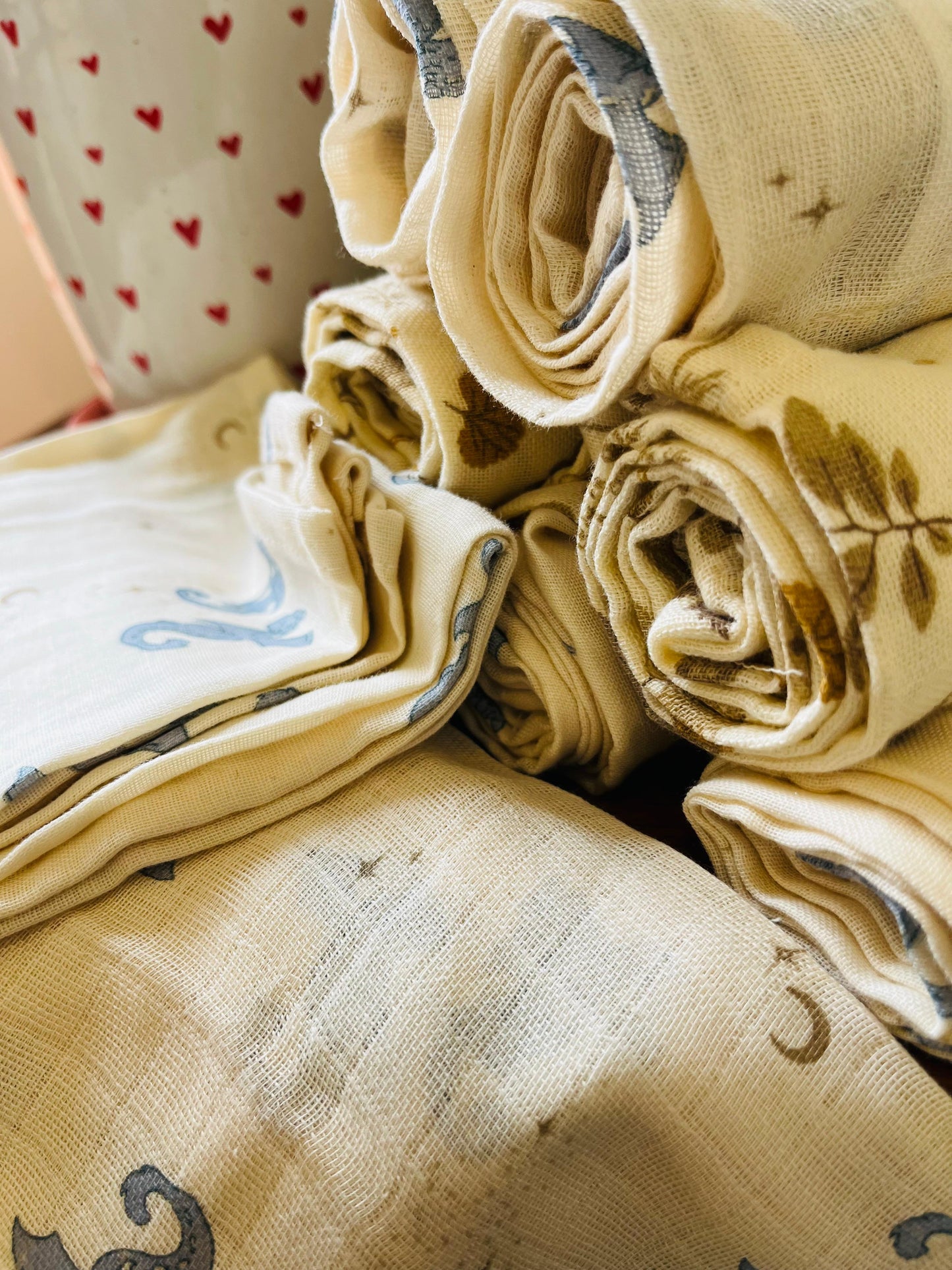 Organic Muslin Cotton Baby Towel | Three Design Combo - Set of 2