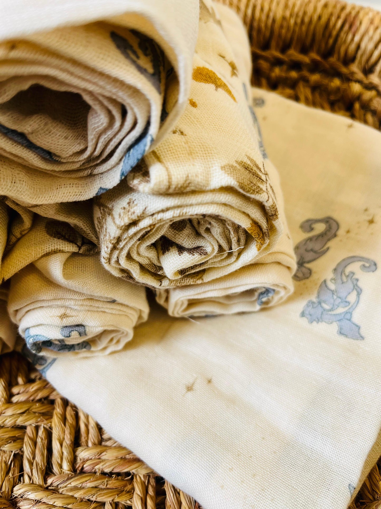 Organic Muslin Cotton Baby Towel | Three Design Combo - Set of 2