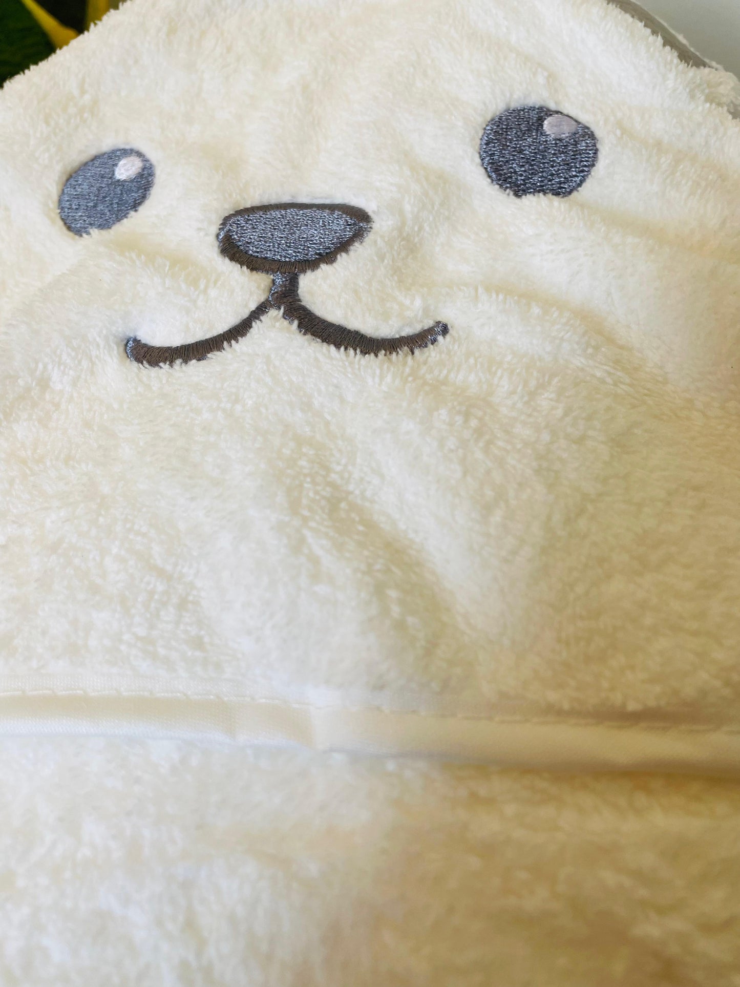 White Bear Cap Towel - Soft | Cozy | Skin-Friendly | (0 Months to 30 Months)