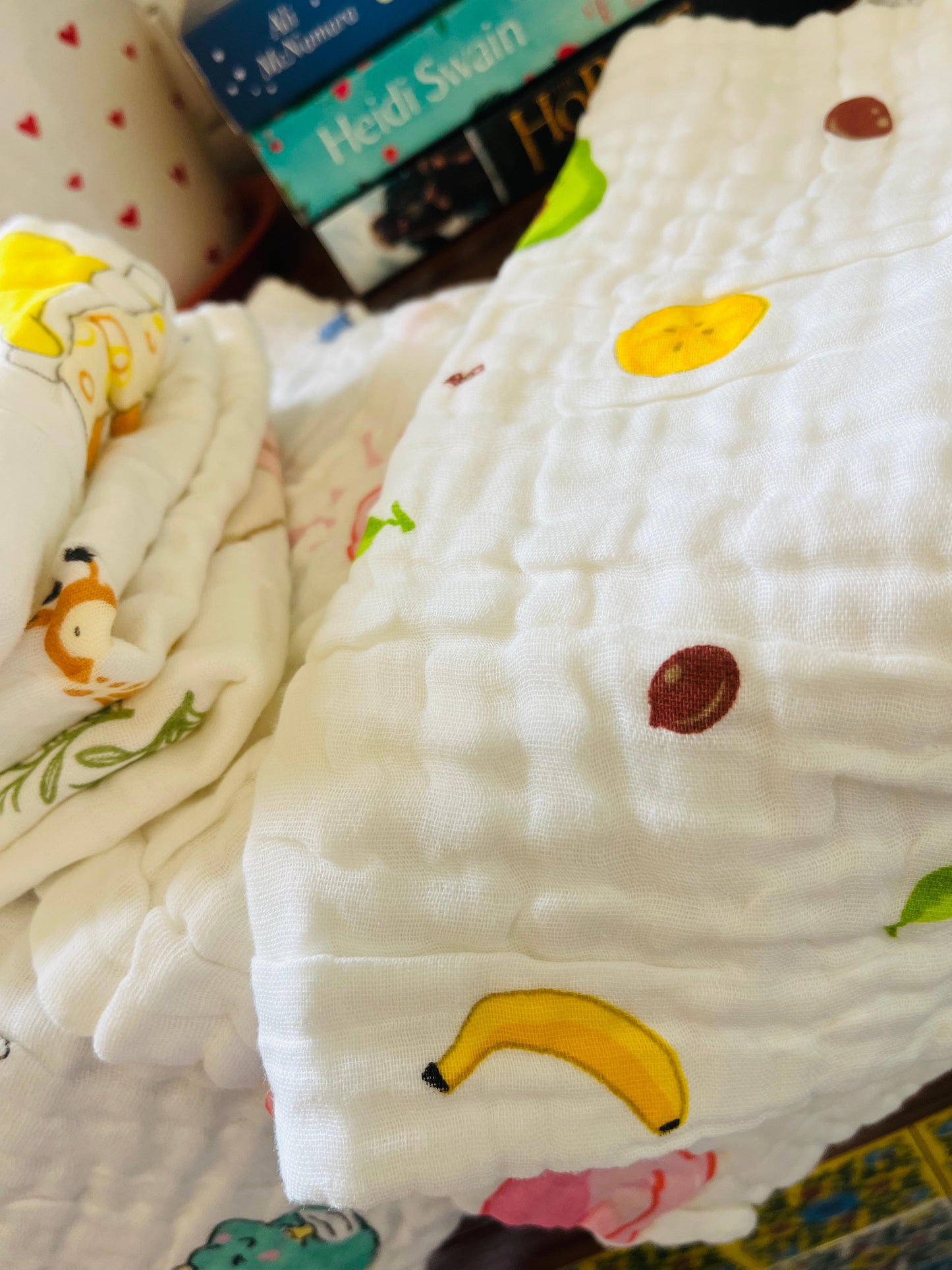 Organic Muslin Cotton Baby Nappy/Burp Cloth (Set of 2) Multi-Layered | 30x30 Cms