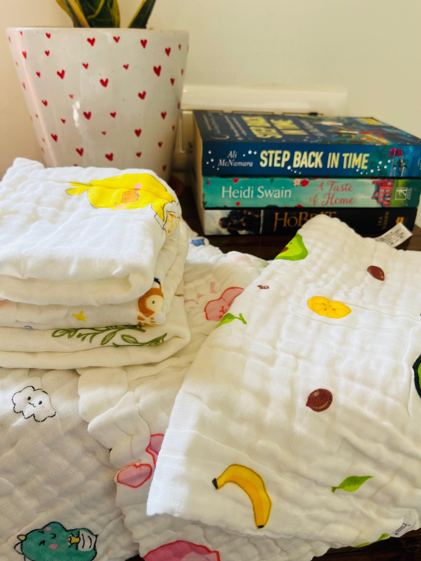 Organic Muslin Cotton Baby Nappy/Burp Cloth (Set of 2) Multi-Layered | 30x30 Cms