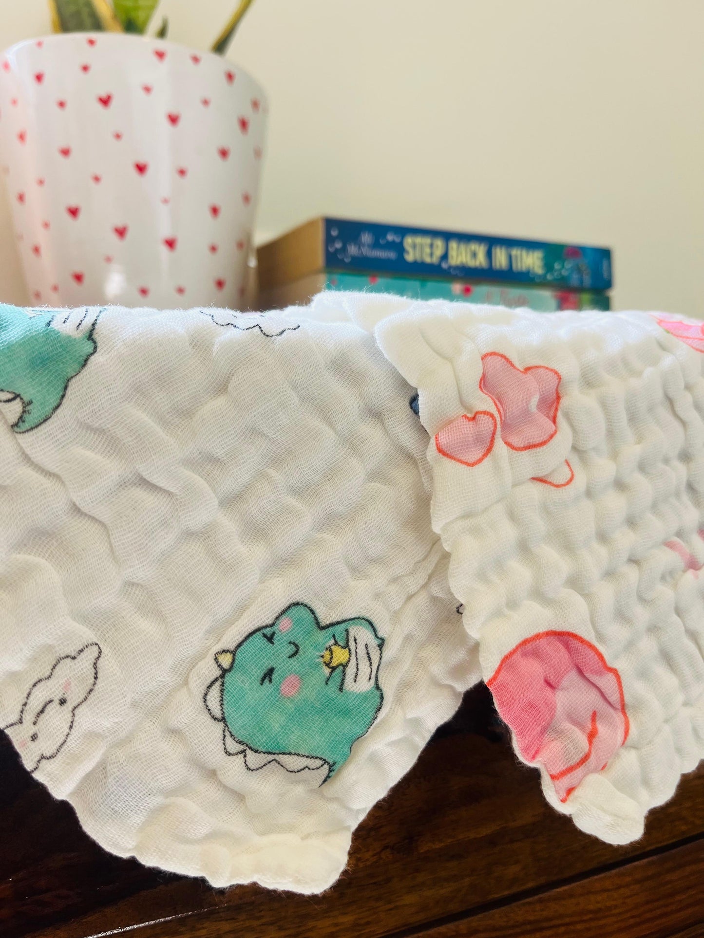 Organic Muslin Cotton Baby Nappy/Burp Cloth (Set of 2) Multi-Layered | 30x30 Cms