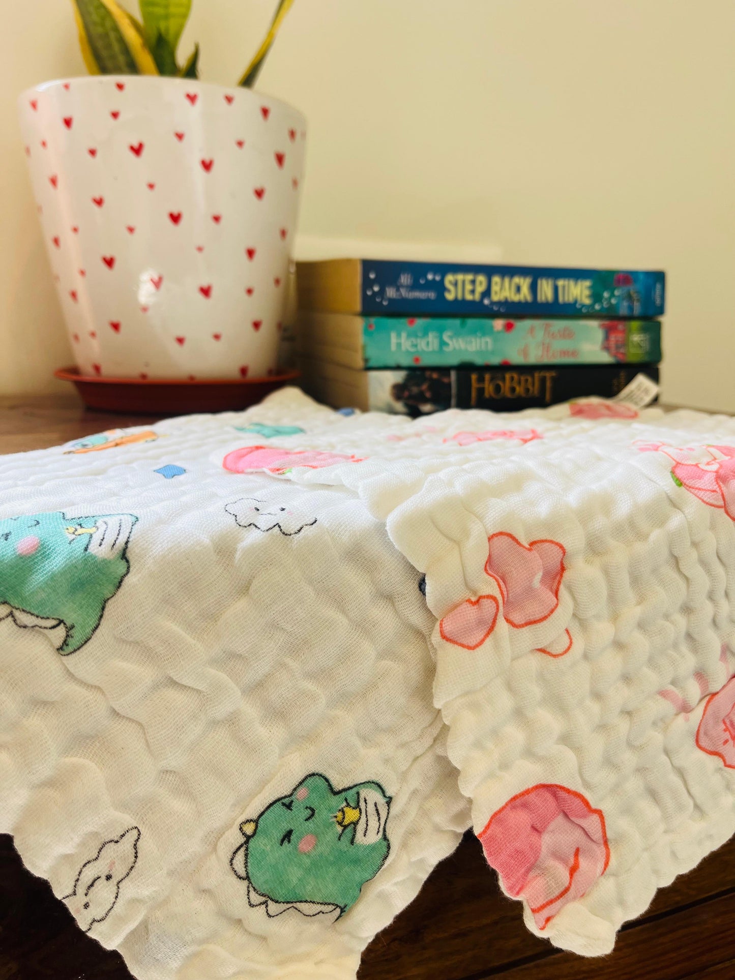 Organic Muslin Cotton Baby Nappy/Burp Cloth (Set of 2) Multi-Layered | 30x30 Cms