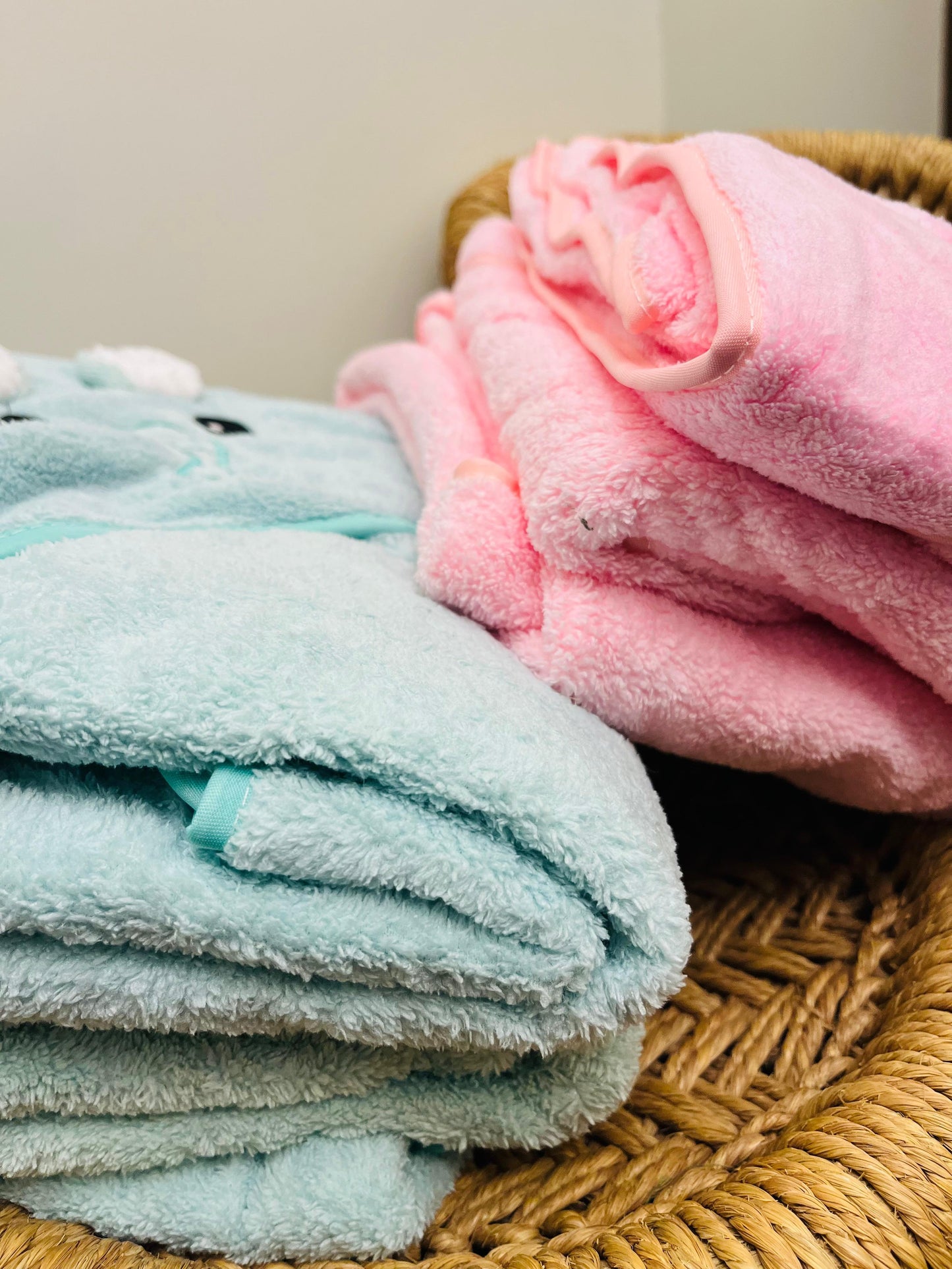 Soft Pink | Microfibre Cotton Cap Towel | Cozy | Skin-Friendly | (0 Months to 24 Months)