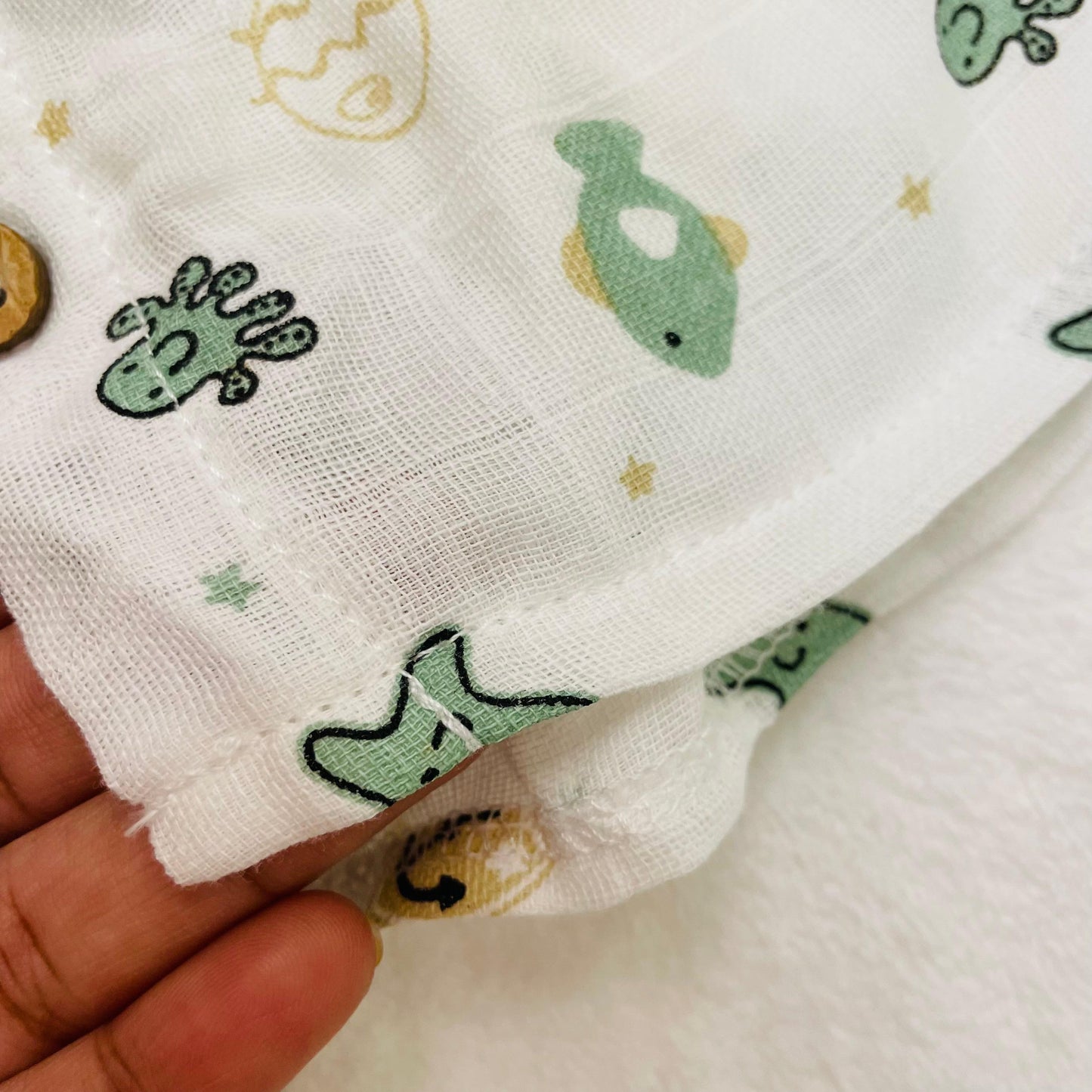 Frock | Pure Muslin | Button Type | 3 Months - 24 Months | Pure Muslin | Starfish & Boats