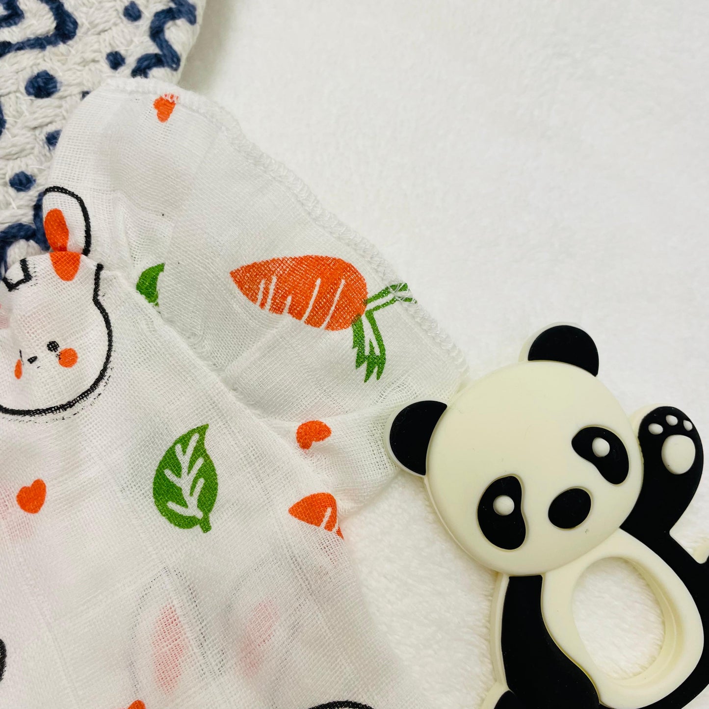 Frock | Pure Muslin | Button Type | 3 Months - 24 Months | Pure Muslin | Carrots & Bunnies