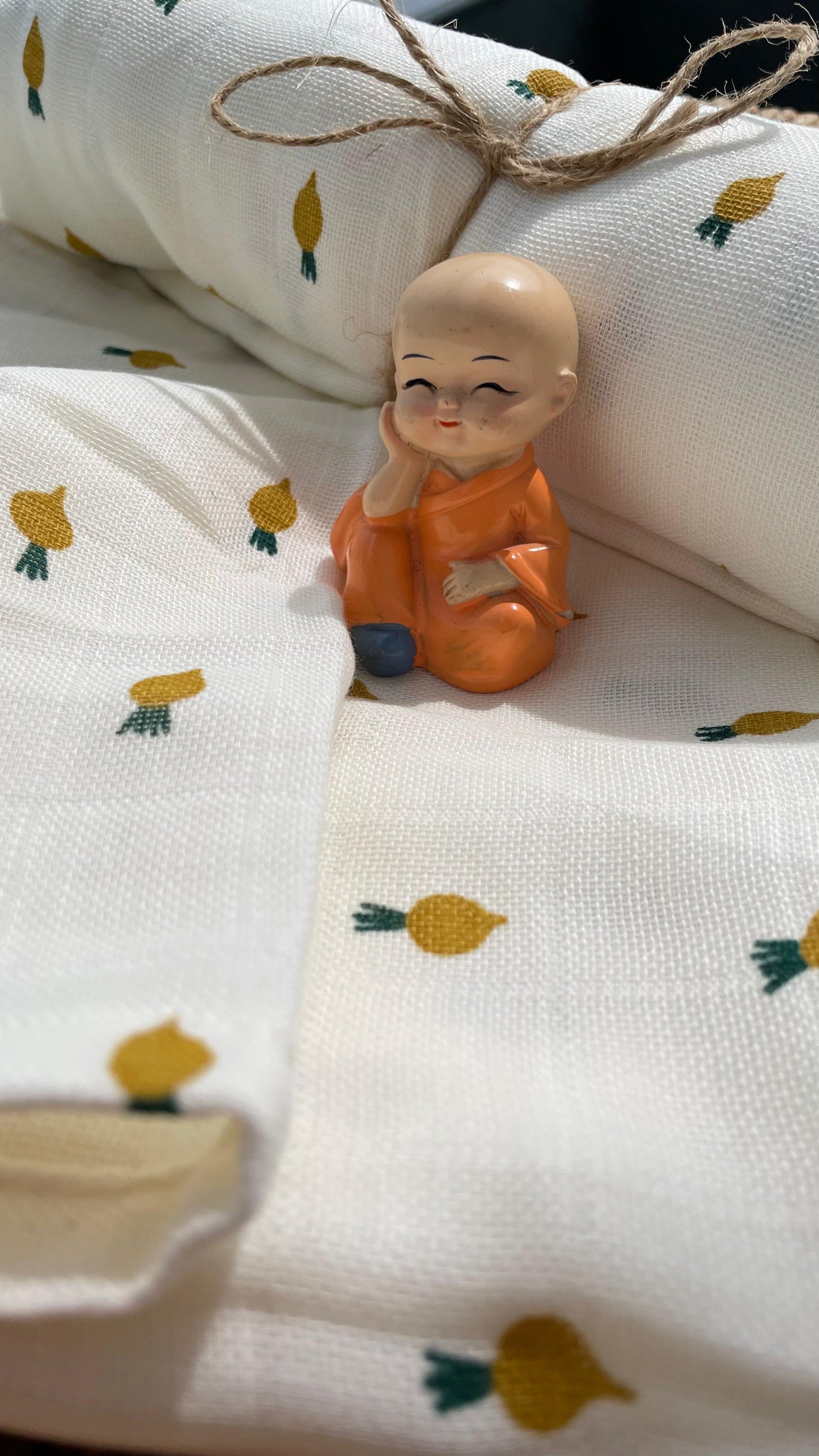 Premium Muslin Cotton Baby Swaddle cum Towel | 90 x 150 Cms | Little Pineapples