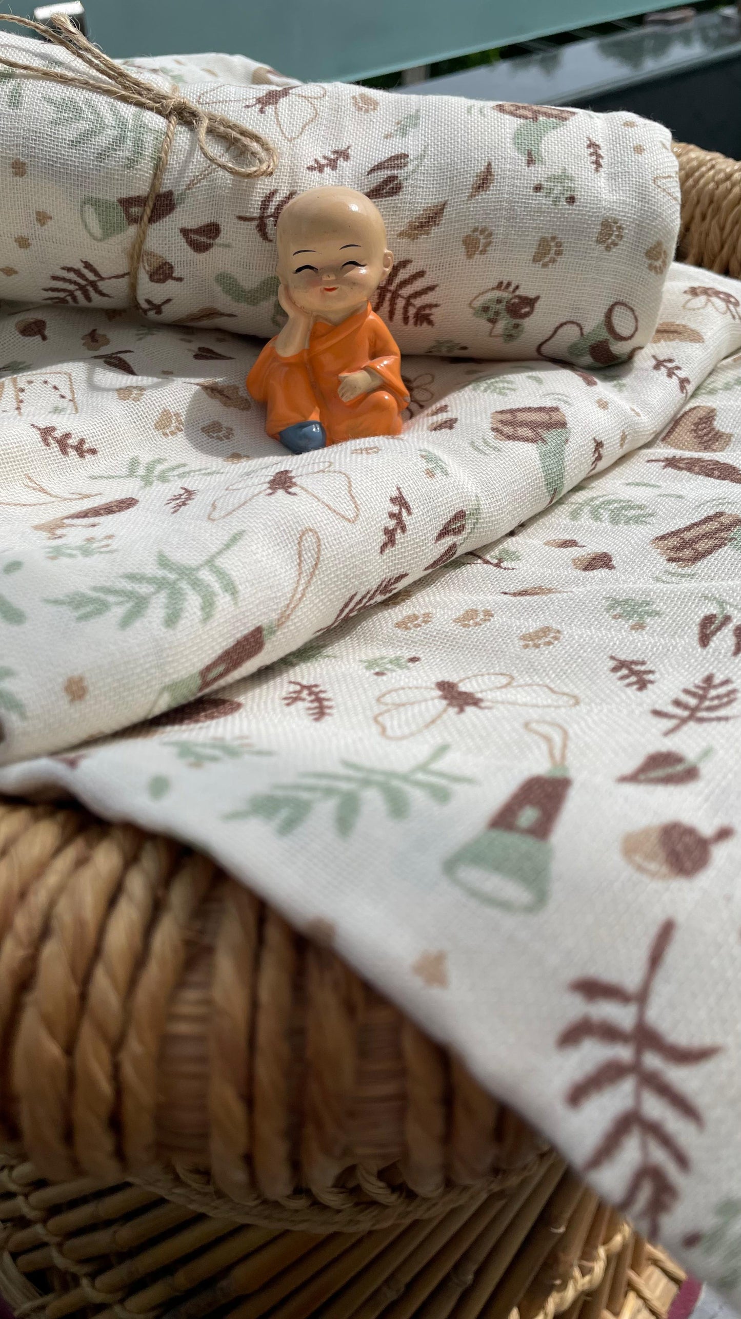 Premium Muslin Cotton Baby Swaddle cum Towel | 90 x 150 Cms | Little Apricots